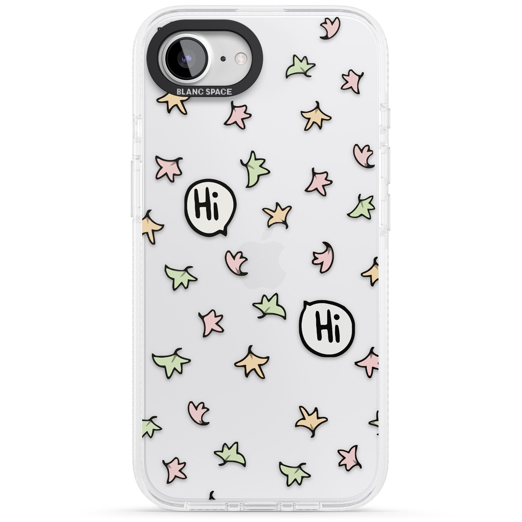 Heartstopper Leaves Pattern iPhone 16e Clear Case Impact Air - Blanc Space