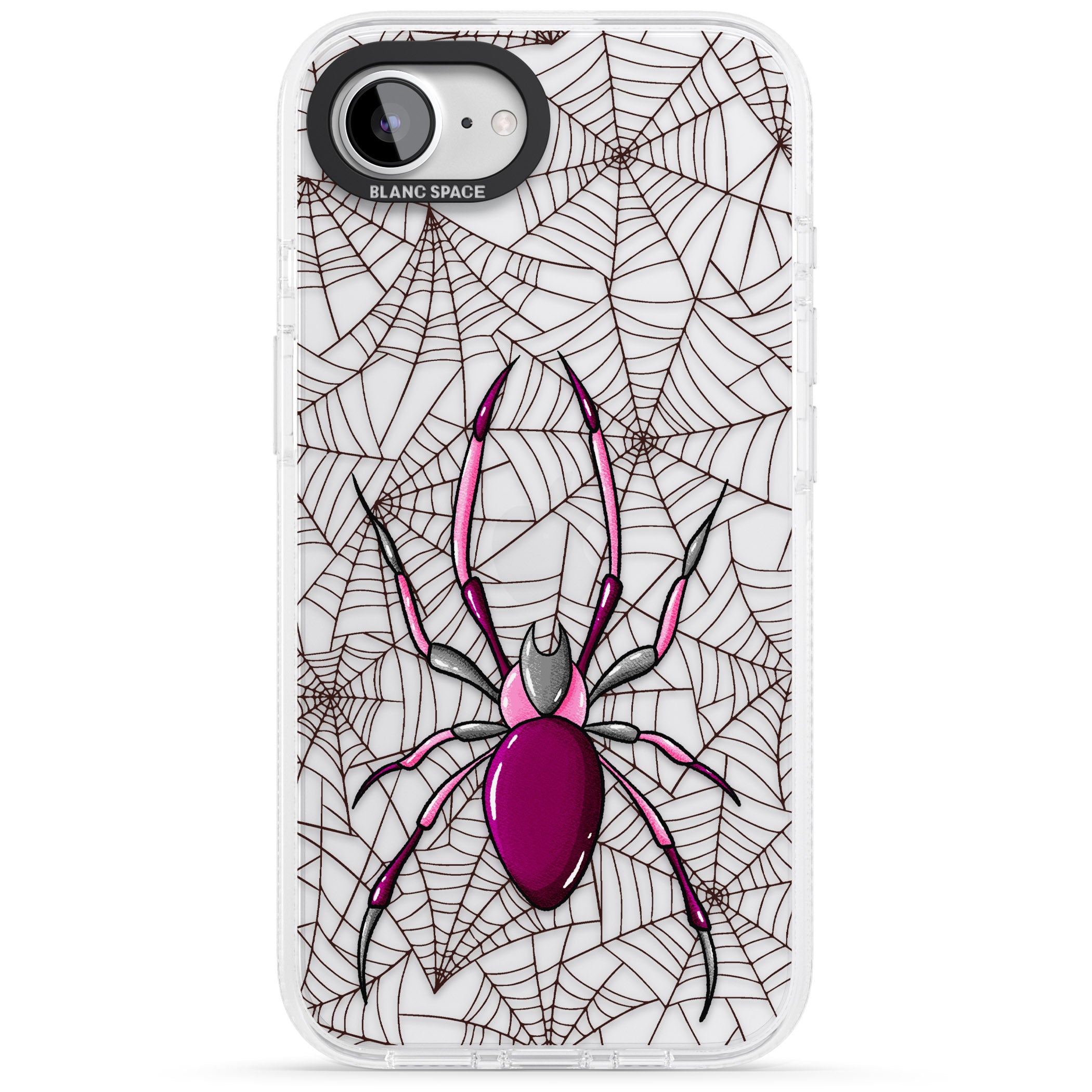 Arachnophobia iPhone 16e Clear Case Impact Air - Blanc Space
