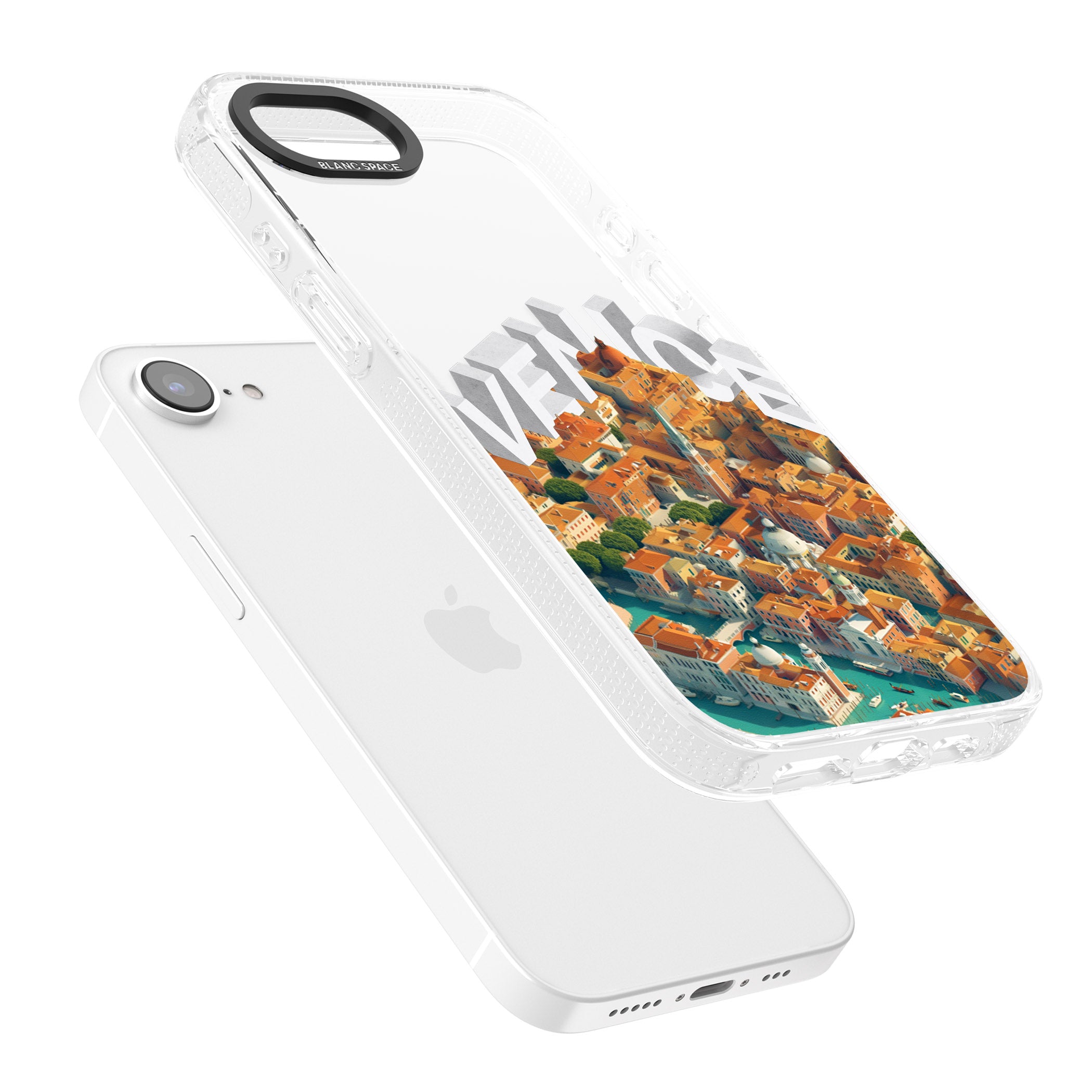 Venice iPhone 16e Clear Case Impact Air - Blanc Space