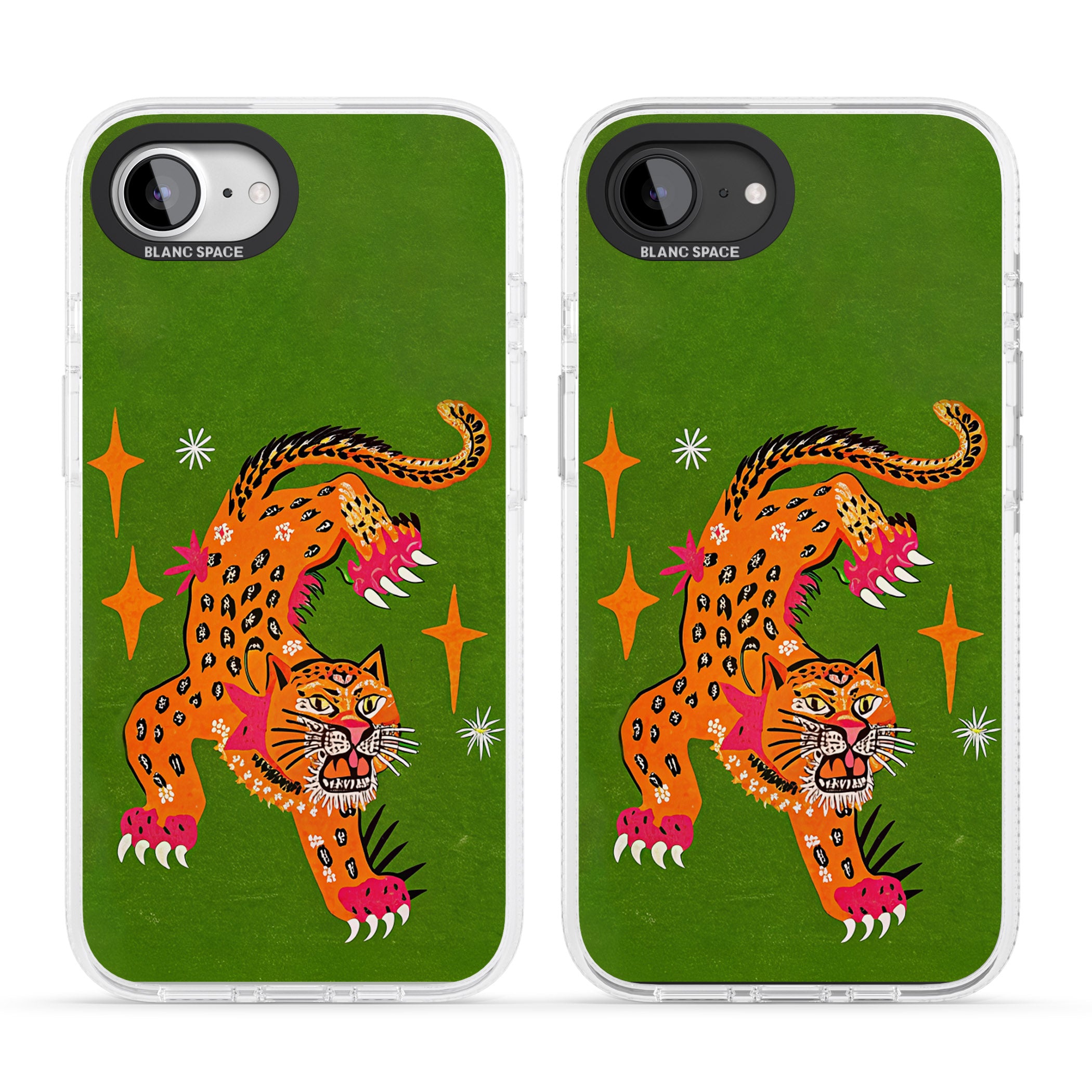 Fierce Jaguar iPhone 16e Clear Case Impact Air - Blanc Space