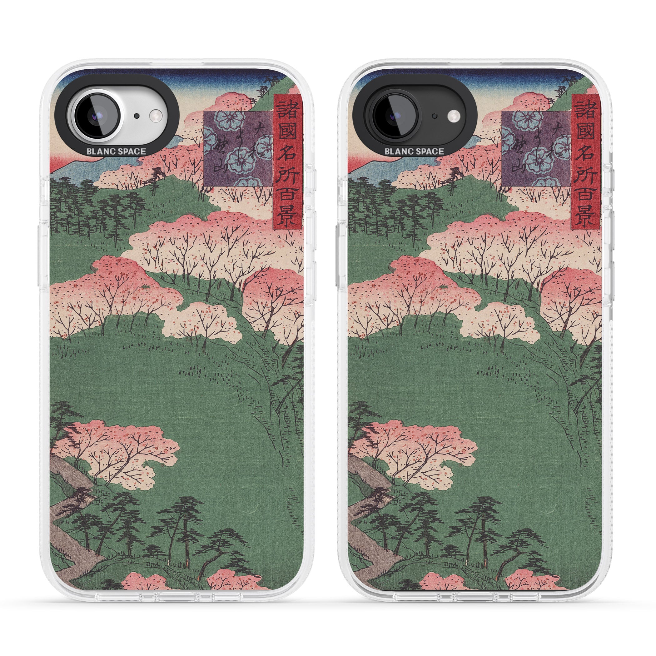 Japanese Illustration Cherry Blossom Forest iPhone 16e Clear Case Impact Air - Blanc Space