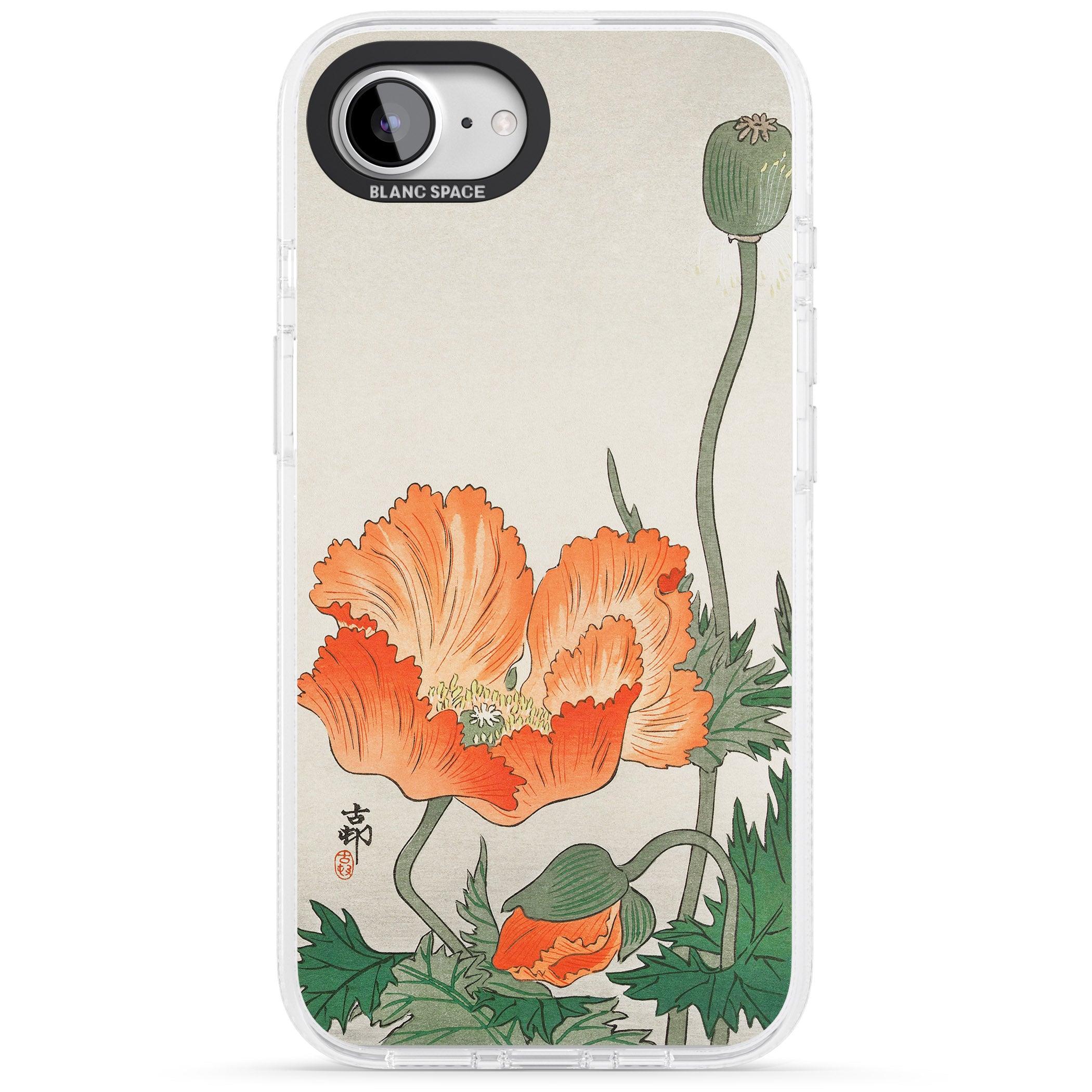 Birds and Plants by Ohara Koson iPhone 16e Clear Case Impact Air - Blanc Space