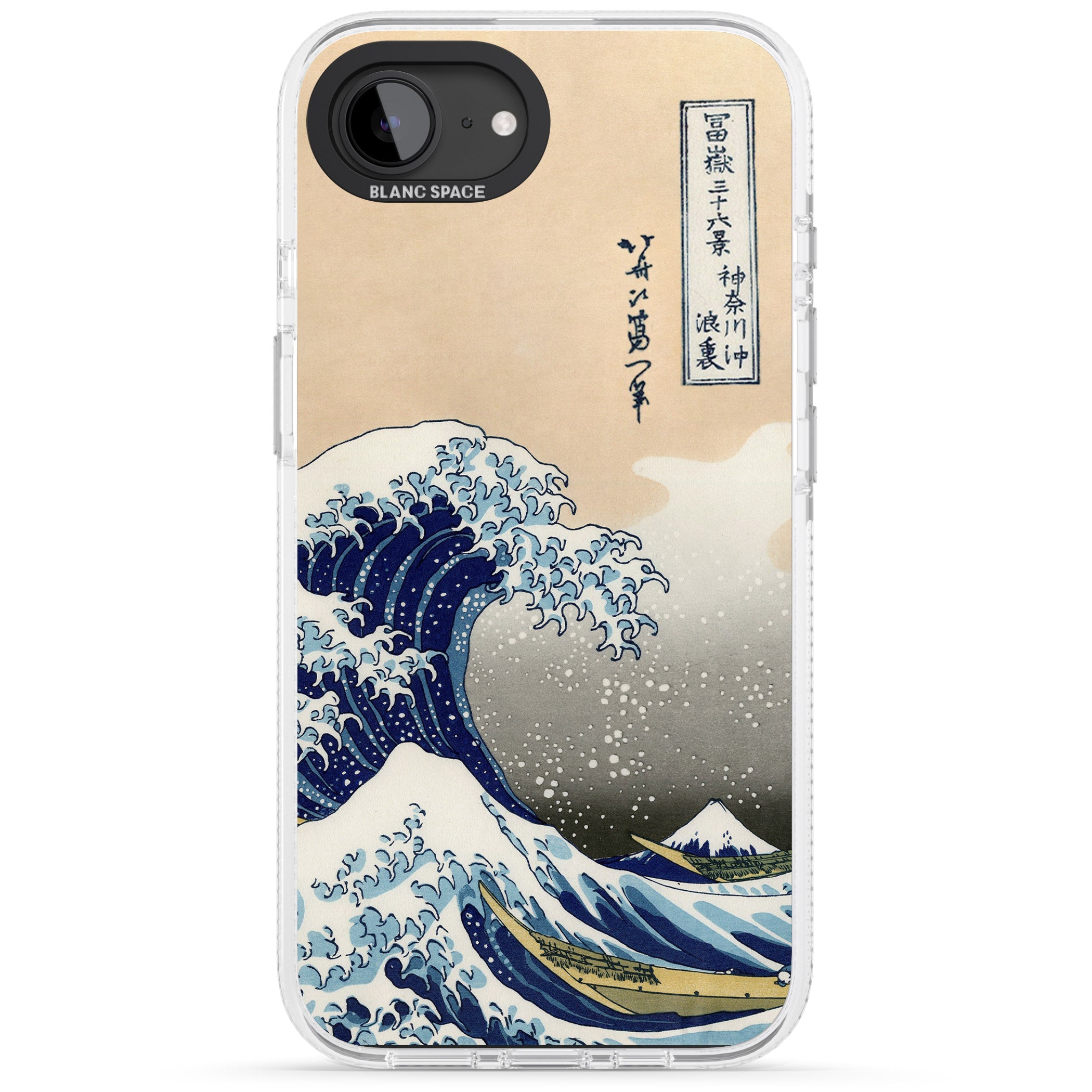 Great Wave iPhone 16e Clear Case Impact Air - Blanc Space