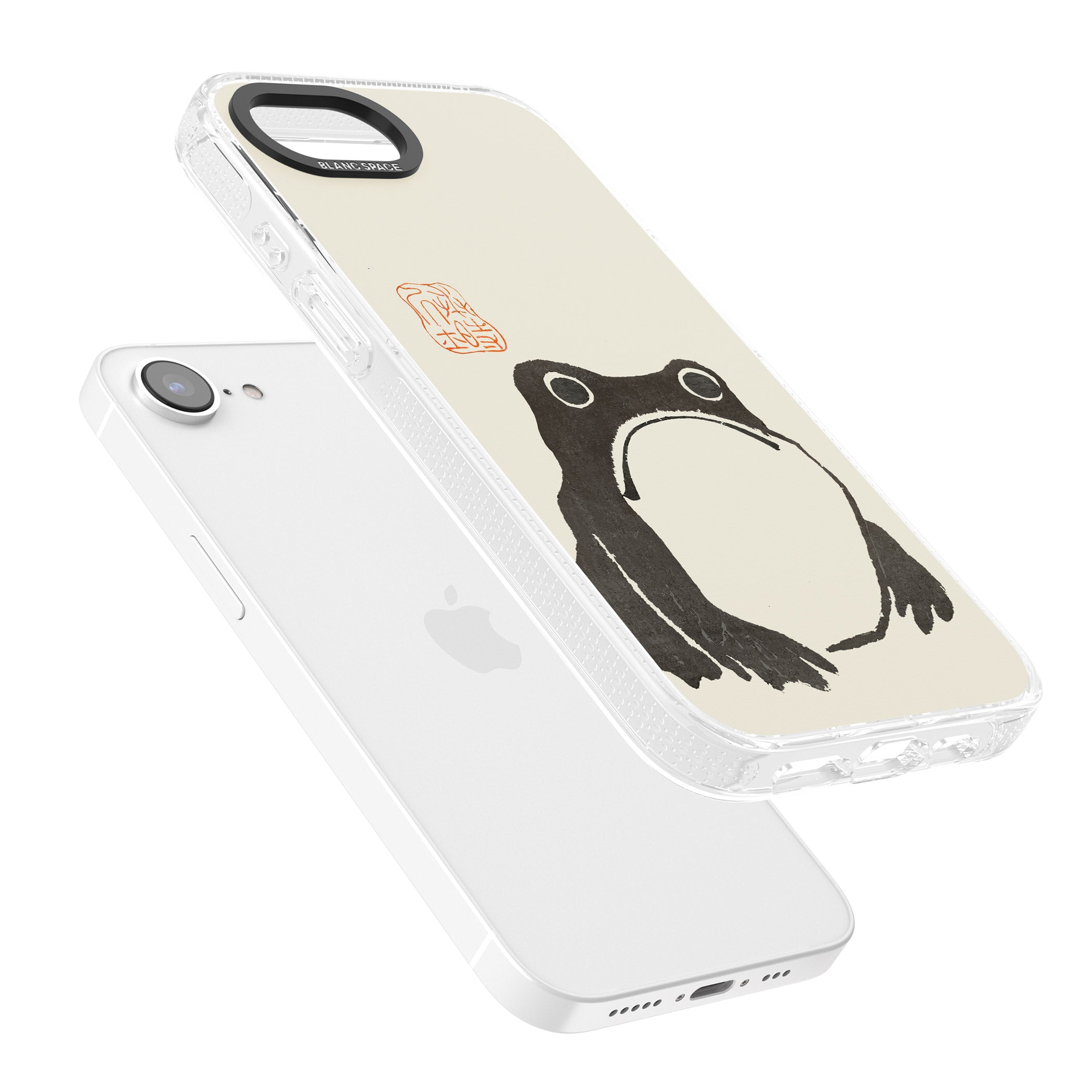 Matsumoto Hoji Frog iPhone 16e Clear Case Impact Air - Blanc Space