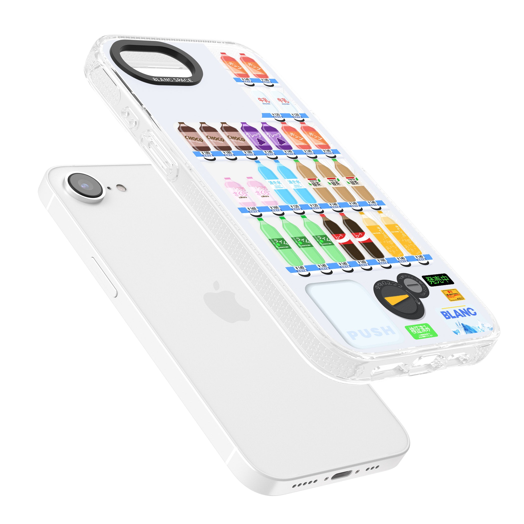 Japanese Vending Machine iPhone 16e Clear Case Impact Air - Blanc Space