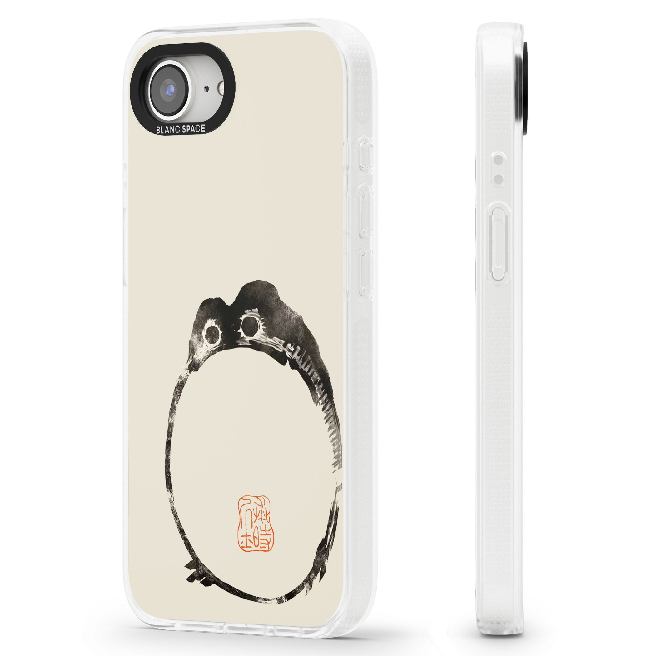 Matsumoto Hoji Round Frog iPhone 16e Clear Case Impact Air - Blanc Space