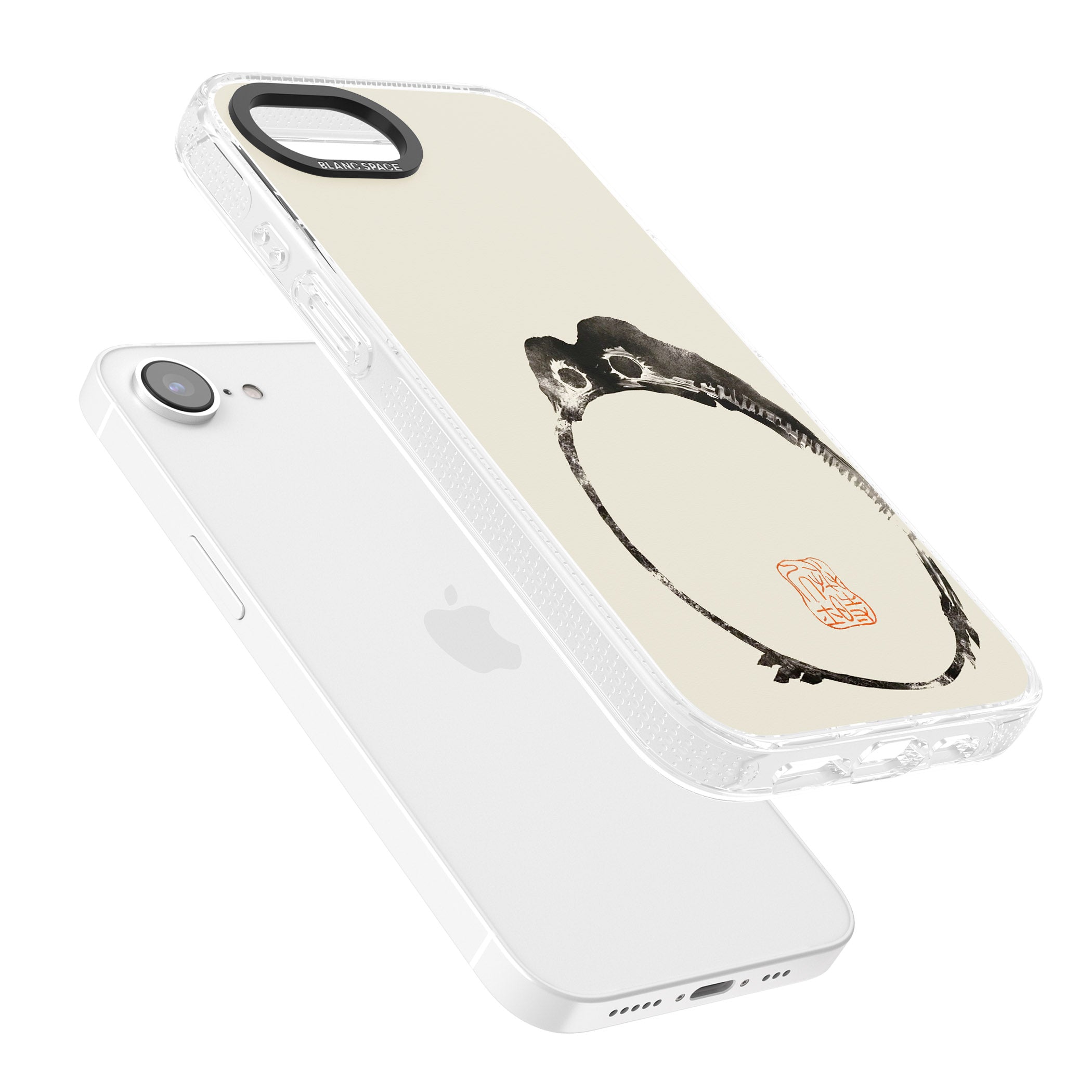 Matsumoto Hoji Round Frog iPhone 16e Clear Case Impact Air - Blanc Space