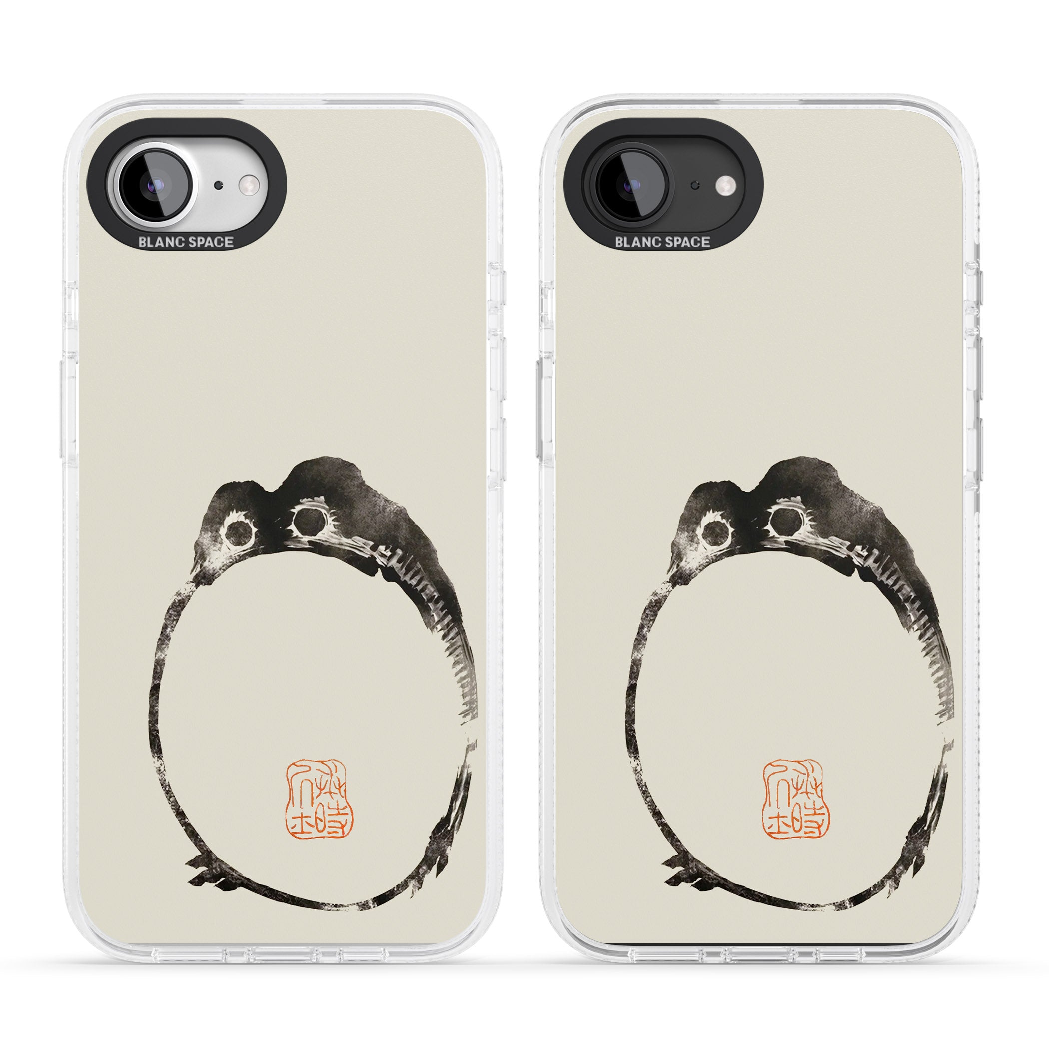 Matsumoto Hoji Round Frog iPhone 16e Clear Case Impact Air - Blanc Space