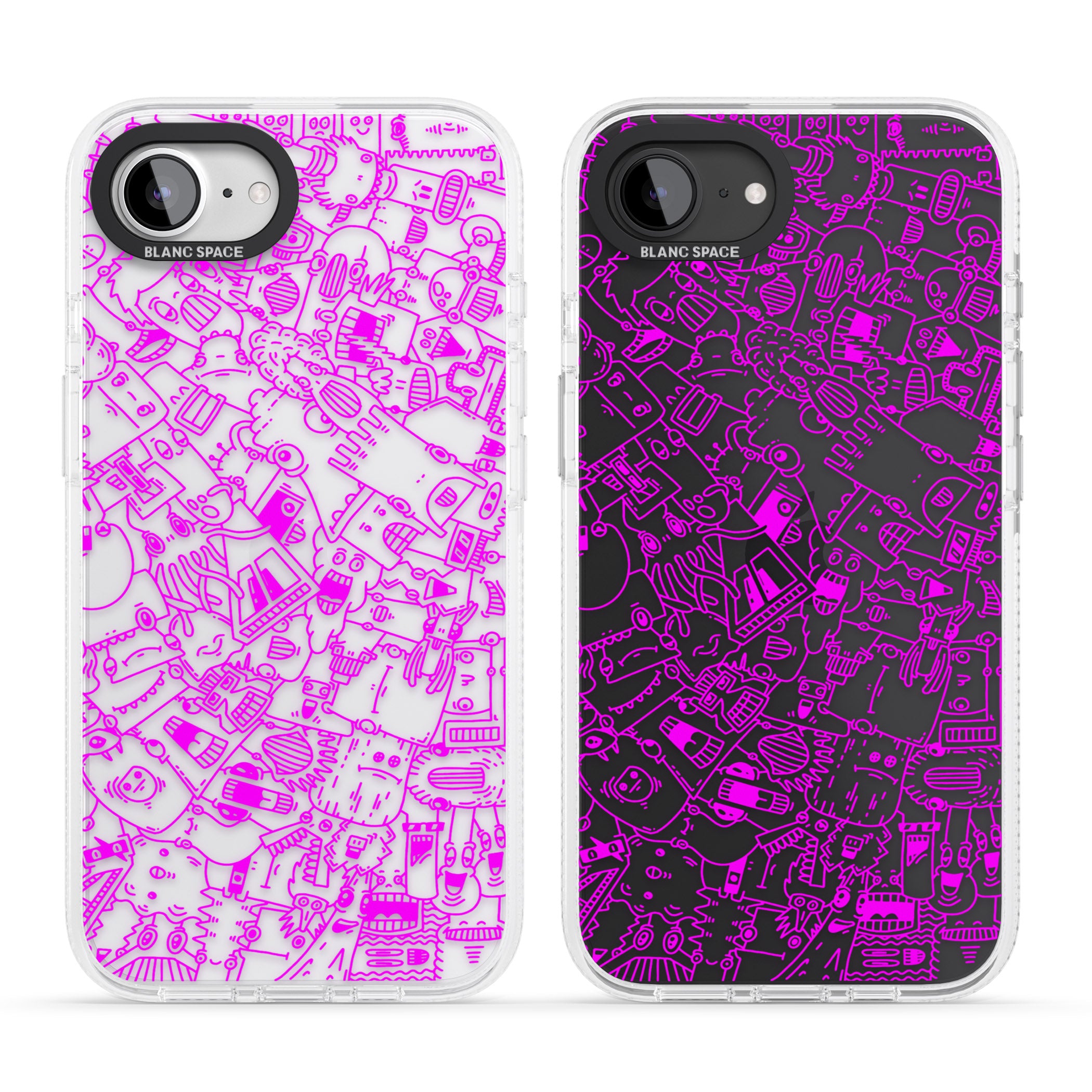 Pink Pals iPhone 16e Clear Case Impact Air - Blanc Space