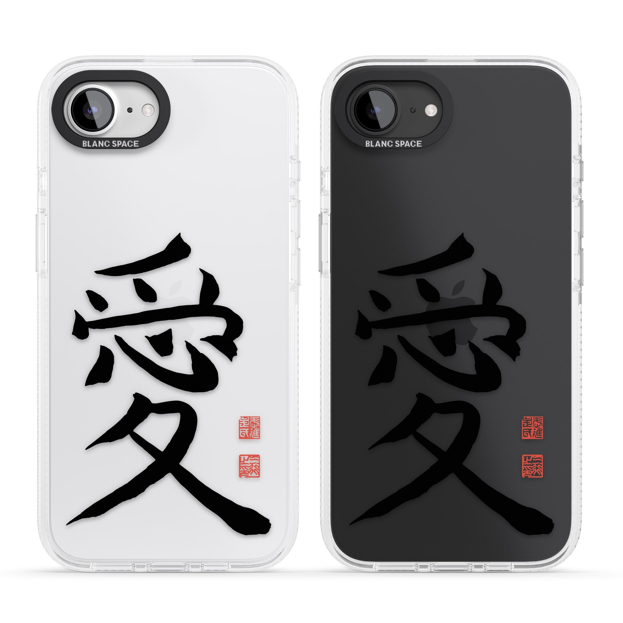 Japanese Kanji - Love iPhone 16e Clear Case Impact Air - Blanc Space