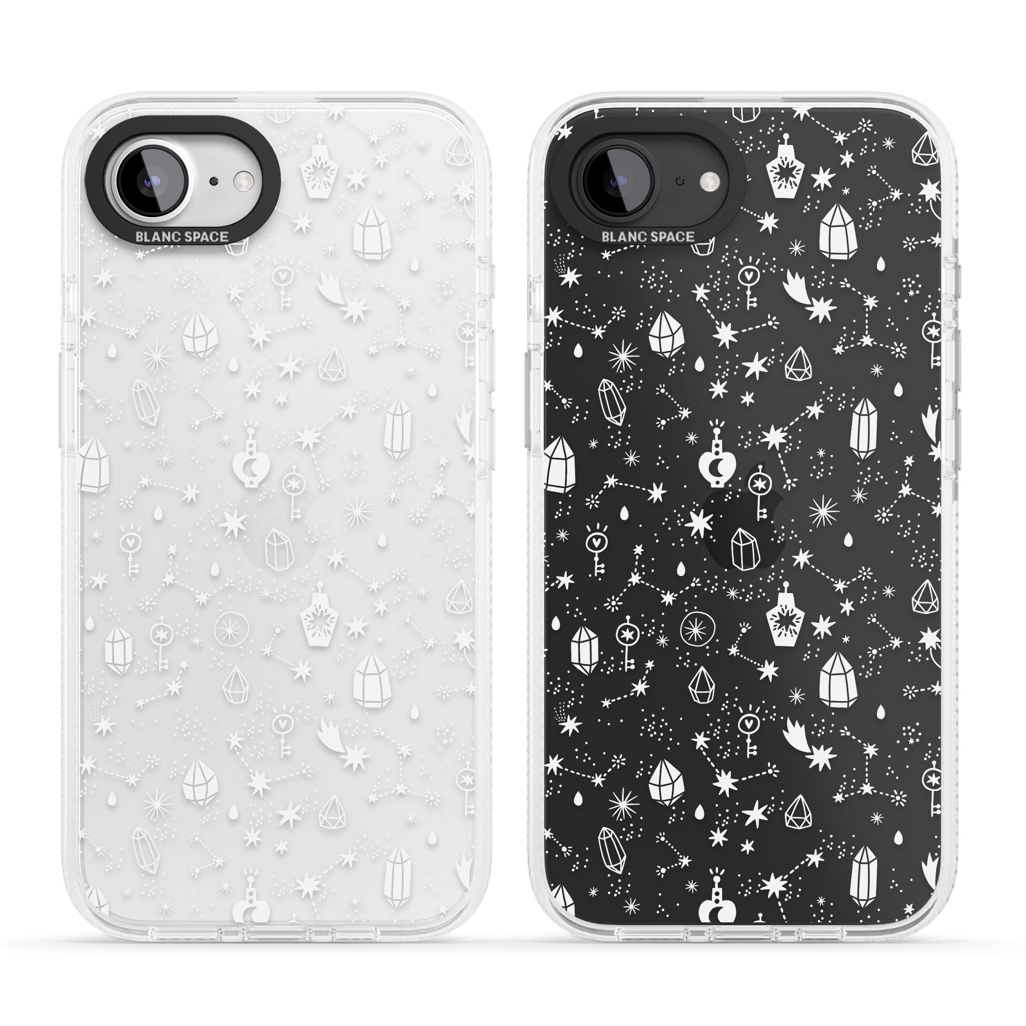 White Magic iPhone 16e Clear Case Impact Air - Blanc Space