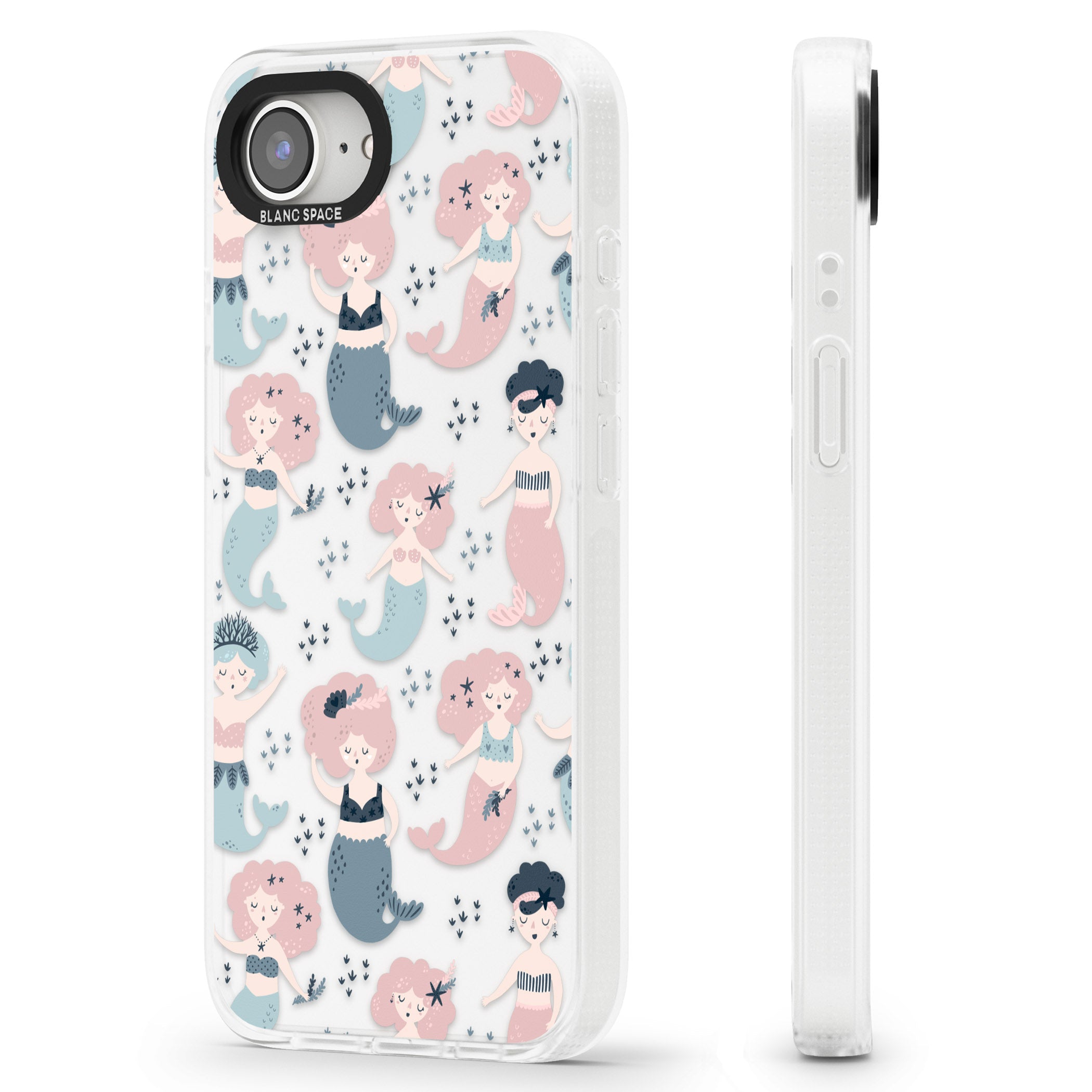 Under The Sea Mermaids (Clear) iPhone 16e Clear Case Impact Air - Blanc Space