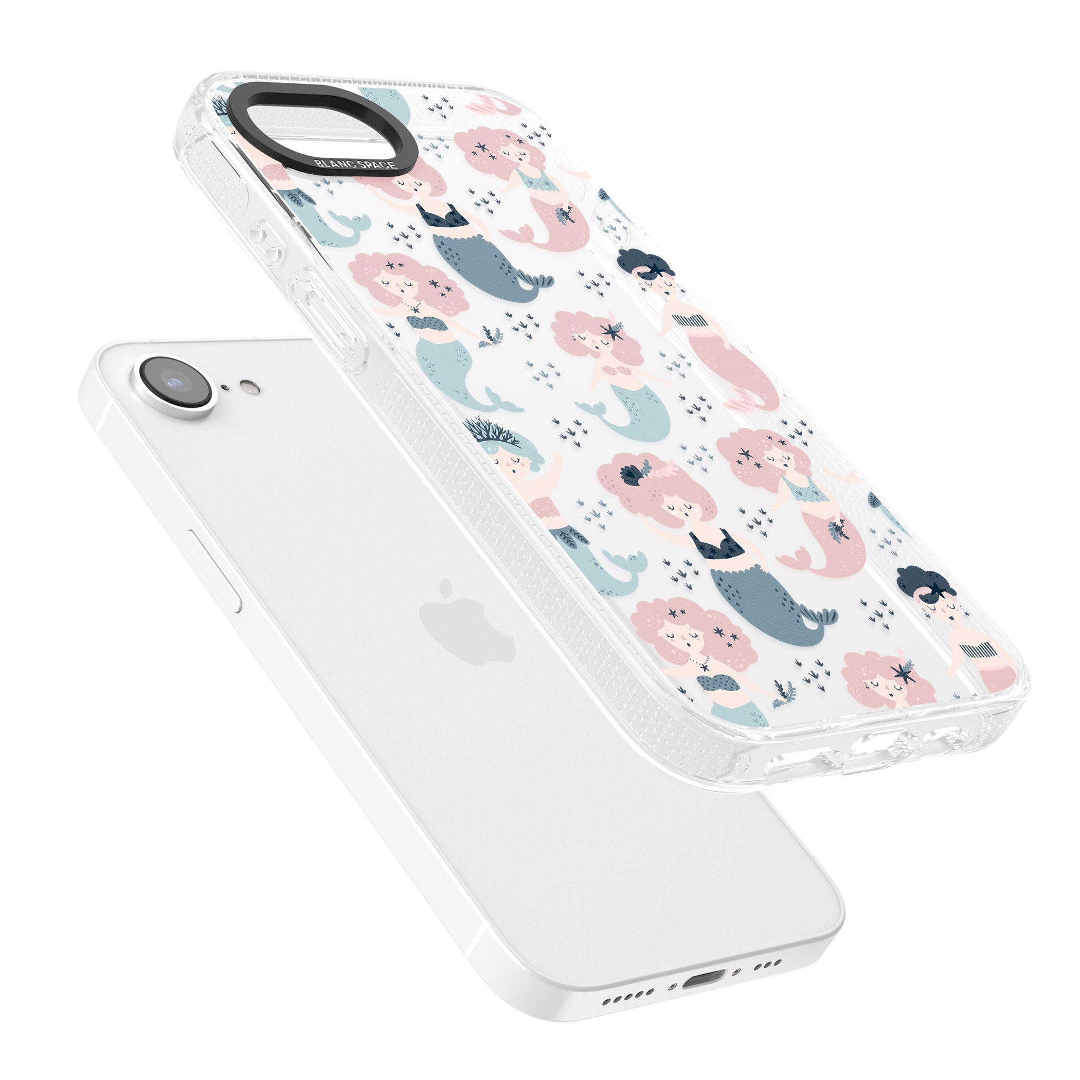 Under The Sea Mermaids (Clear) iPhone 16e Clear Case Impact Air - Blanc Space