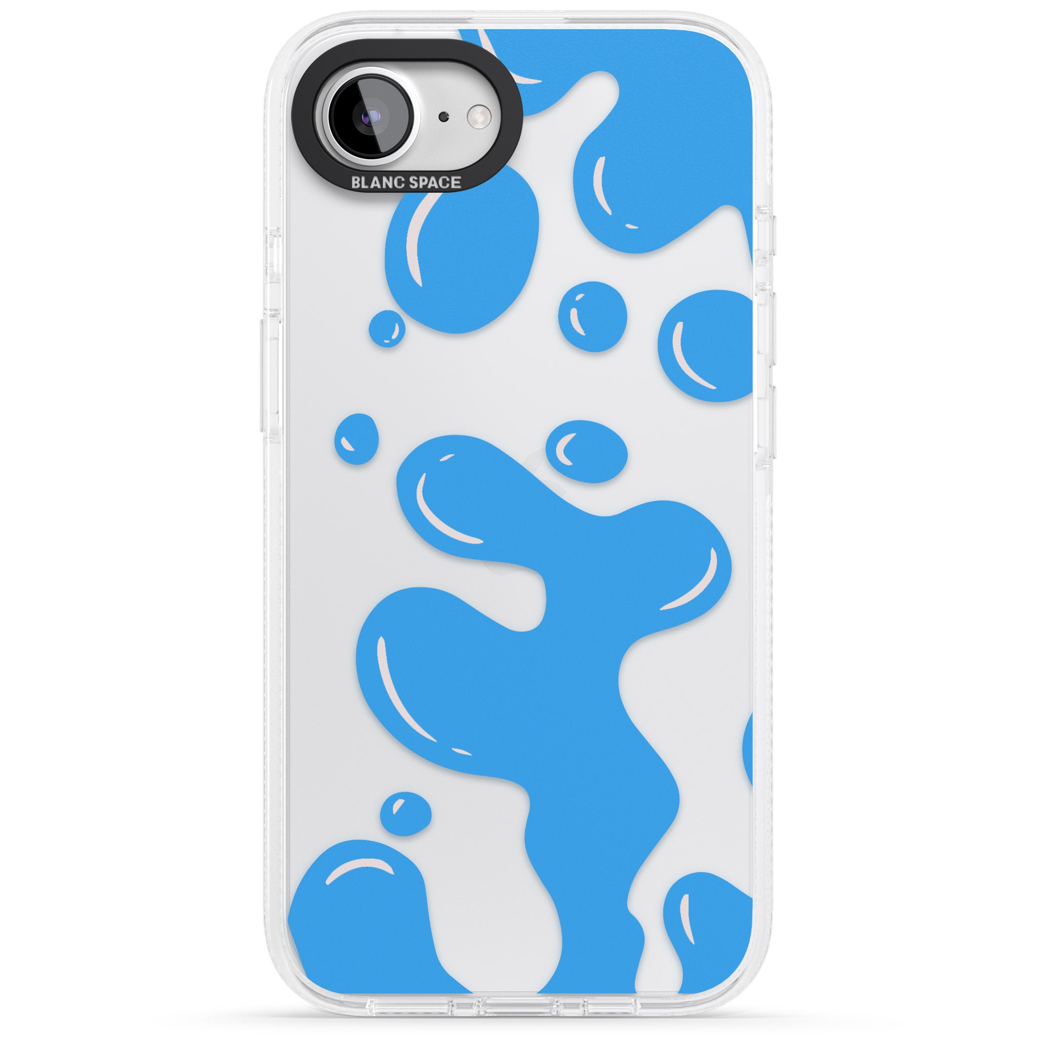 Blue Lava Lamp iPhone 16e Clear Case Impact Air - Blanc Space