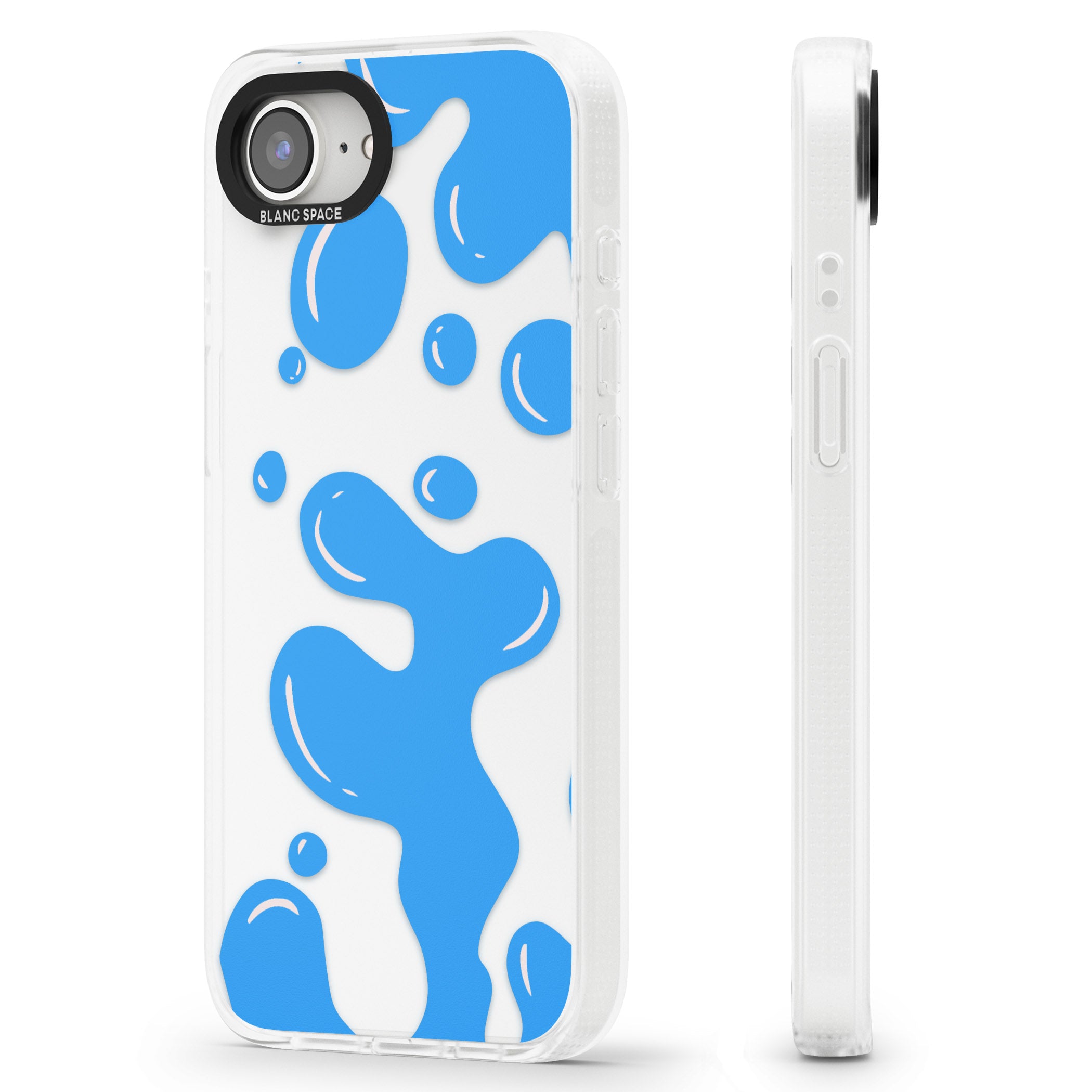 Blue Lava Lamp iPhone 16e Clear Case Impact Air - Blanc Space