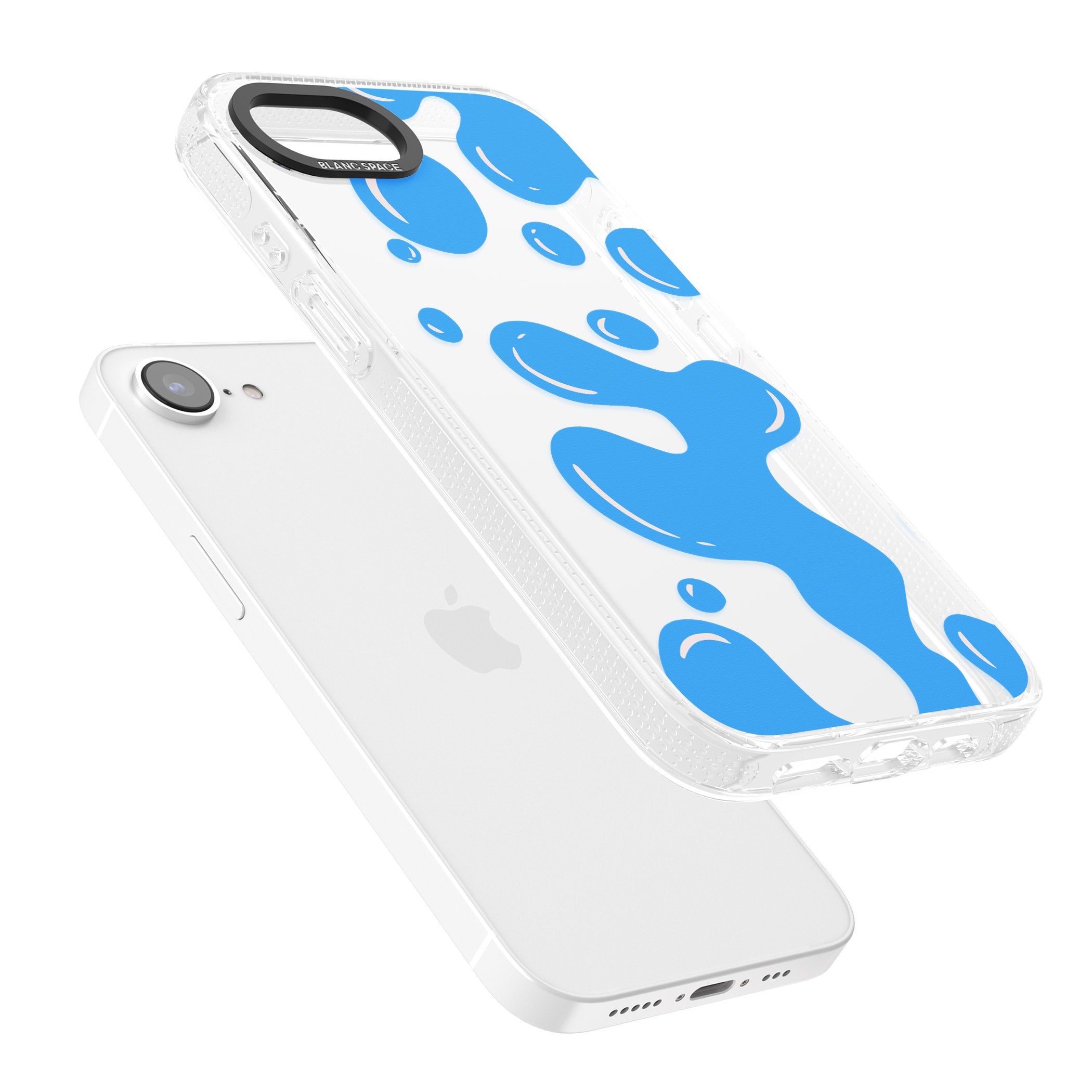 Blue Lava Lamp iPhone 16e Clear Case Impact Air - Blanc Space