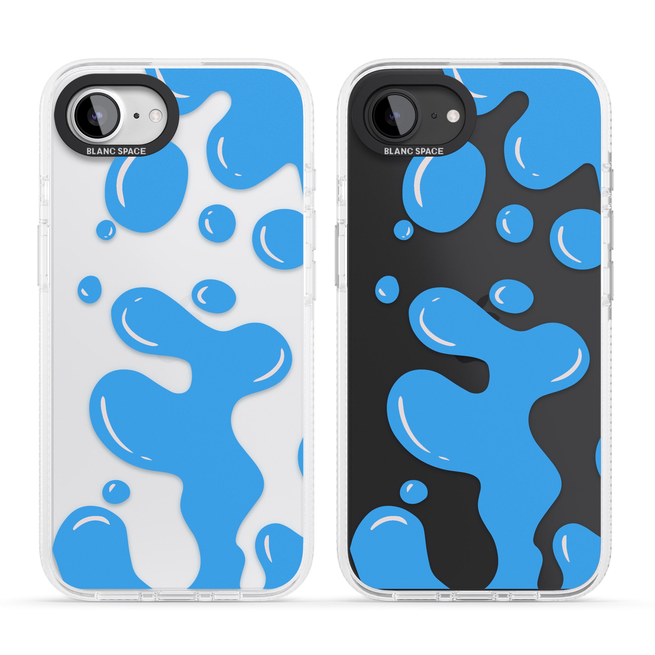 Blue Lava Lamp iPhone 16e Clear Case Impact Air - Blanc Space