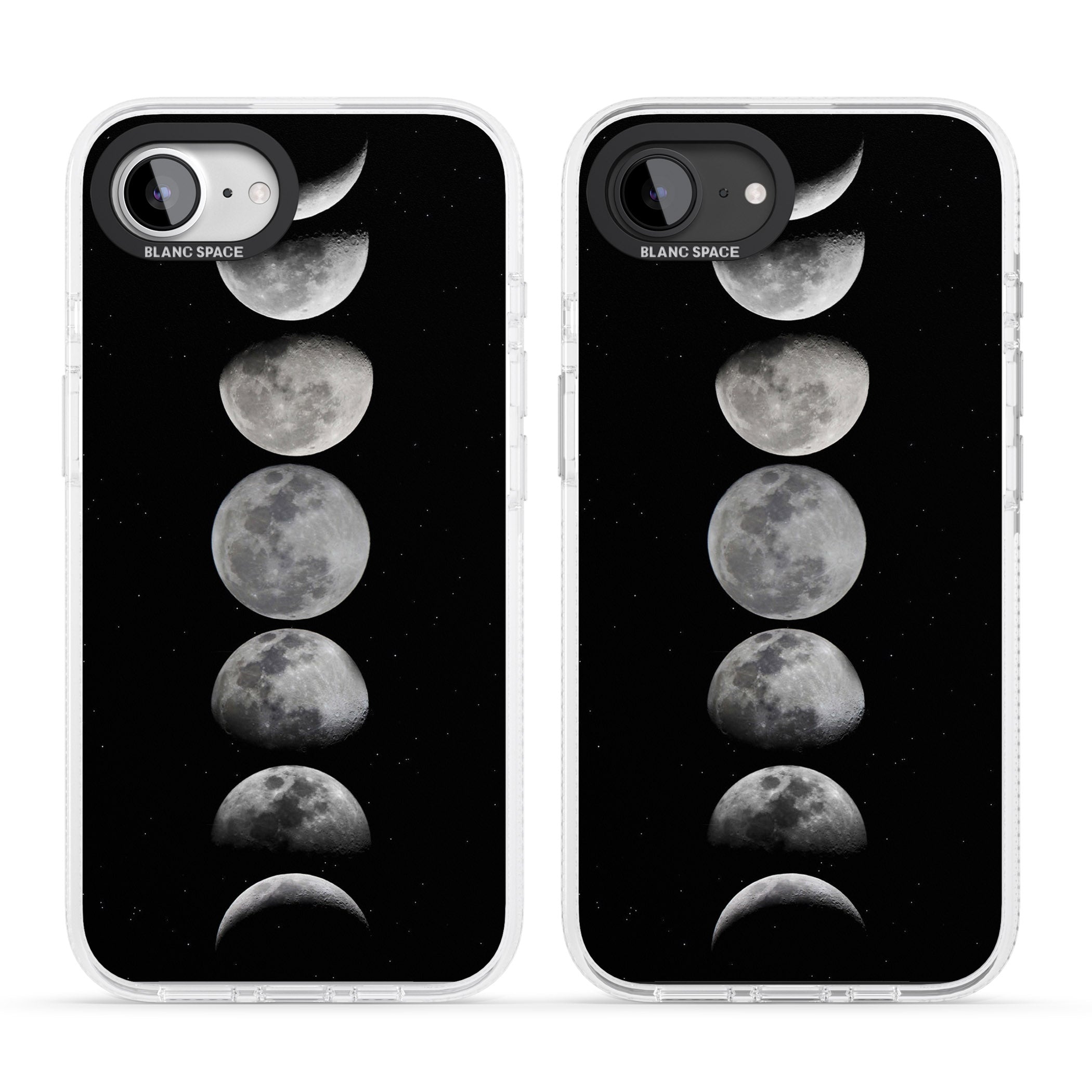 Phases Of The Moon iPhone 16e Clear Case Impact Air - Blanc Space