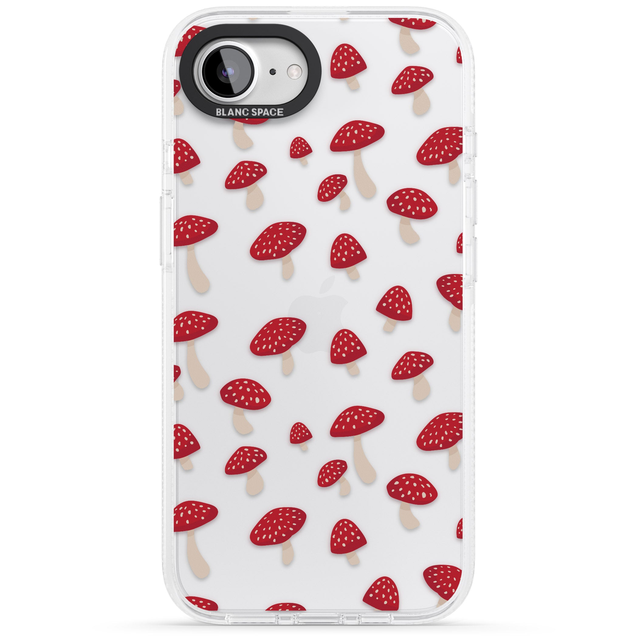 Magical Mushrooms Pattern iPhone 16e Clear Case Impact Air - Blanc Space