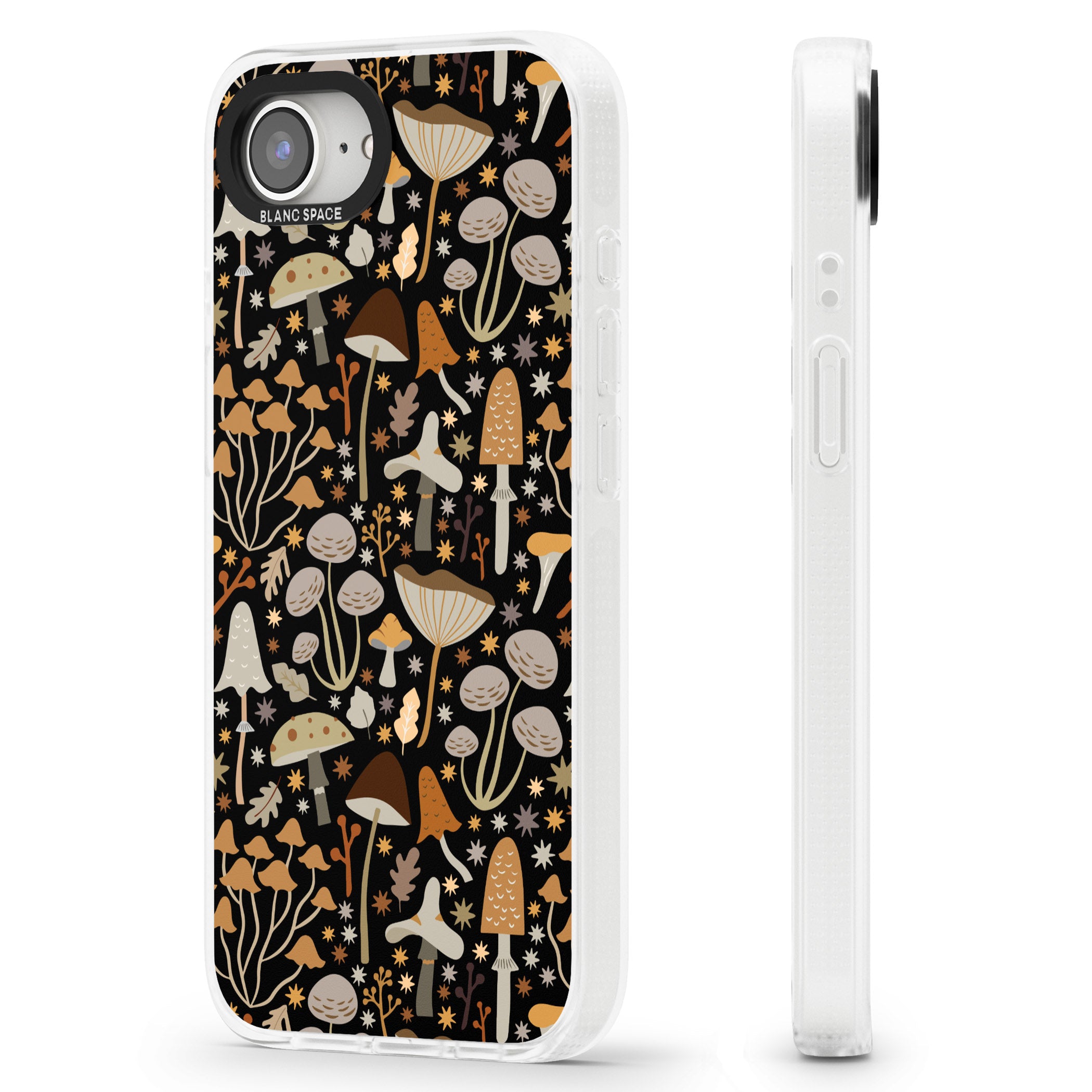 Sentimental Mushrooms Pattern iPhone 16e Clear Case Impact Air - Blanc Space