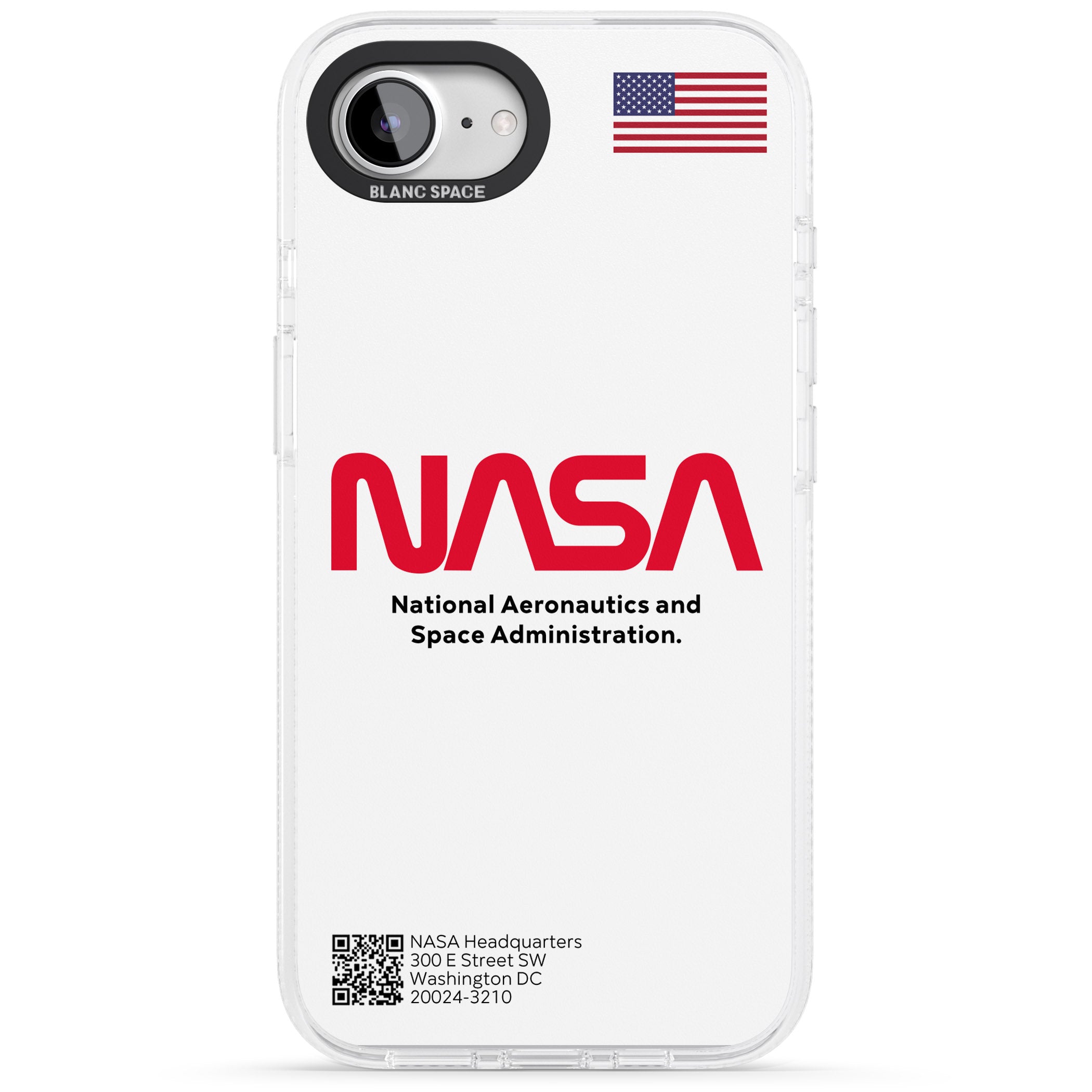 NASA The Worm iPhone 16e Clear Case Impact Air - Blanc Space