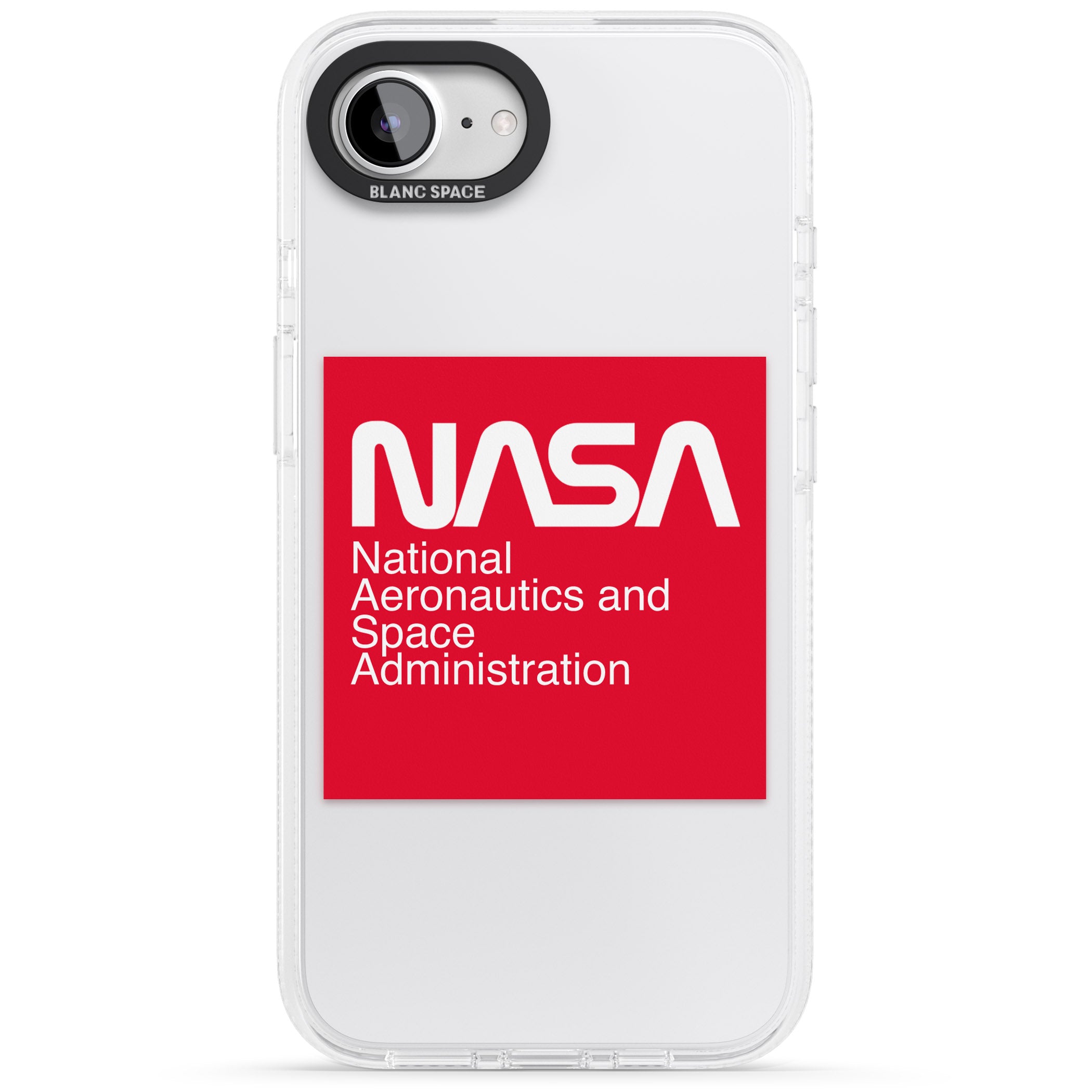 NASA The Worm Box iPhone 16e Clear Case Impact Air - Blanc Space