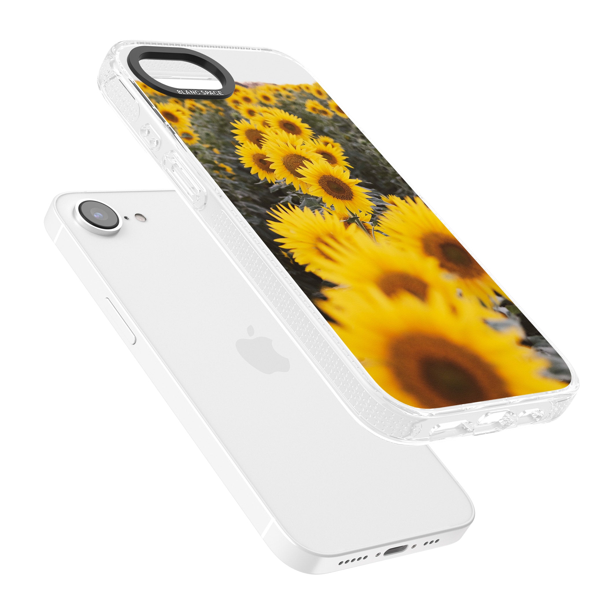 Sunflower Field Photograph iPhone 16e Clear Case Impact Air - Blanc Space