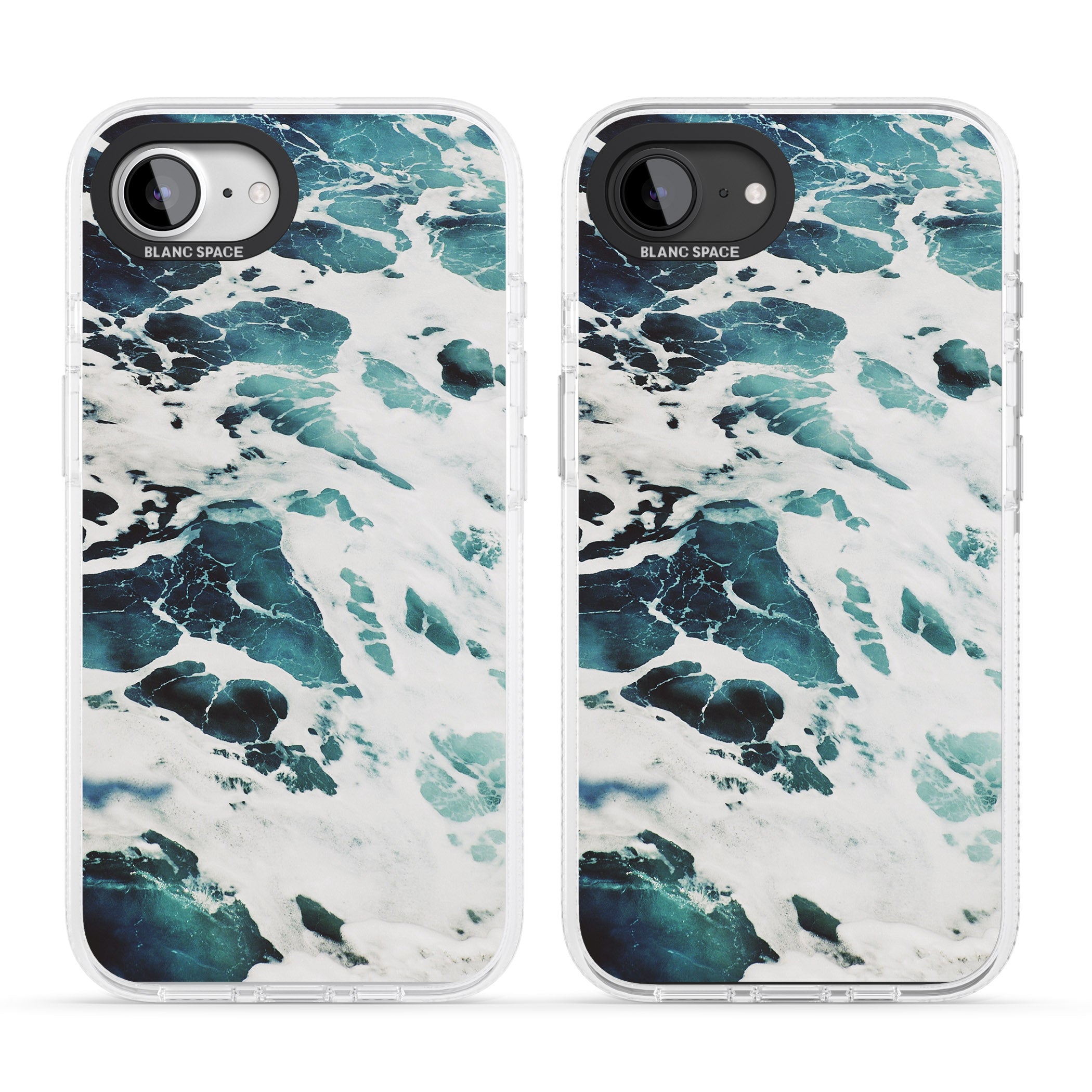 Ocean Waves Photograph iPhone 16e Clear Case Impact Air - Blanc Space