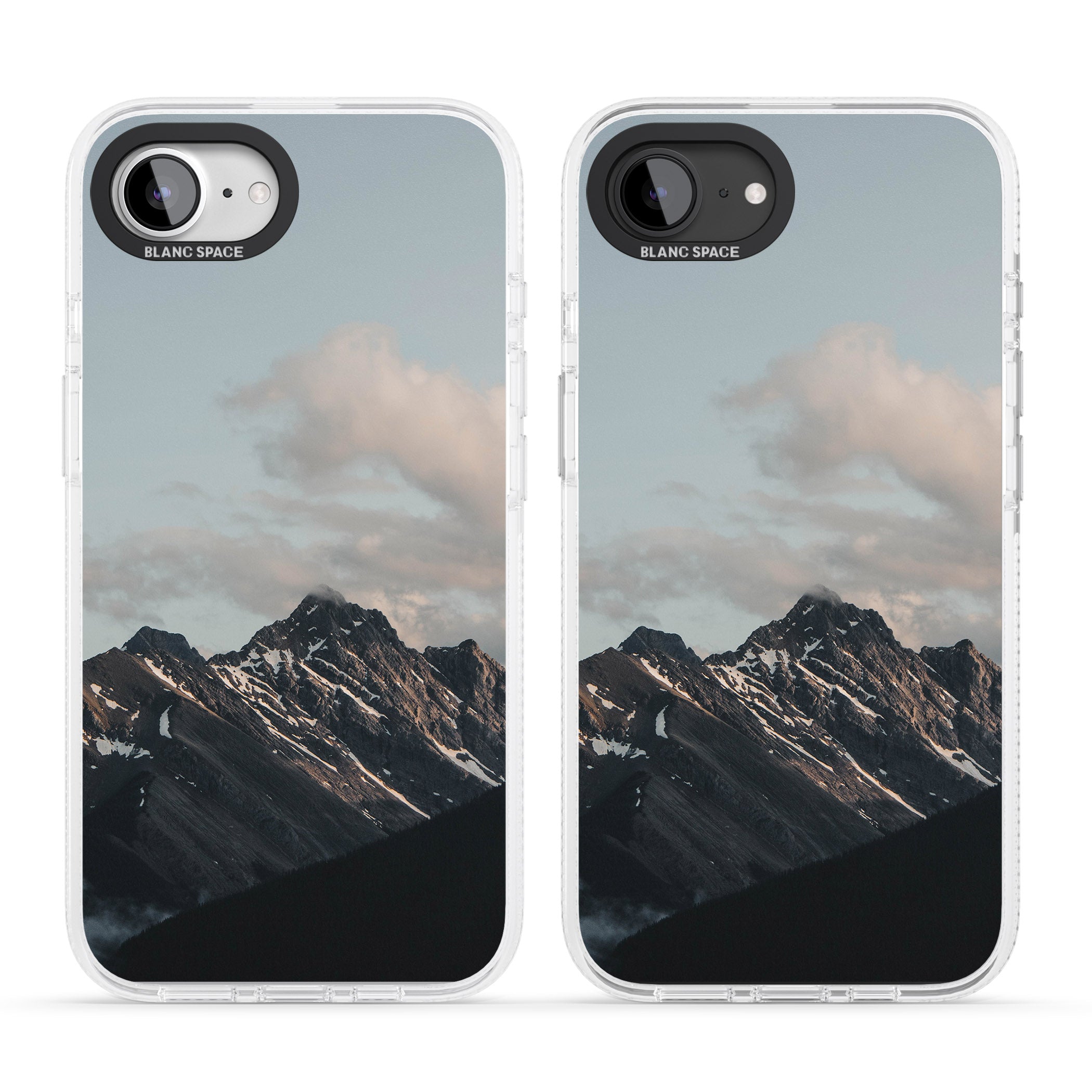 Mountain Range Photograph iPhone 16e Clear Case Impact Air - Blanc Space