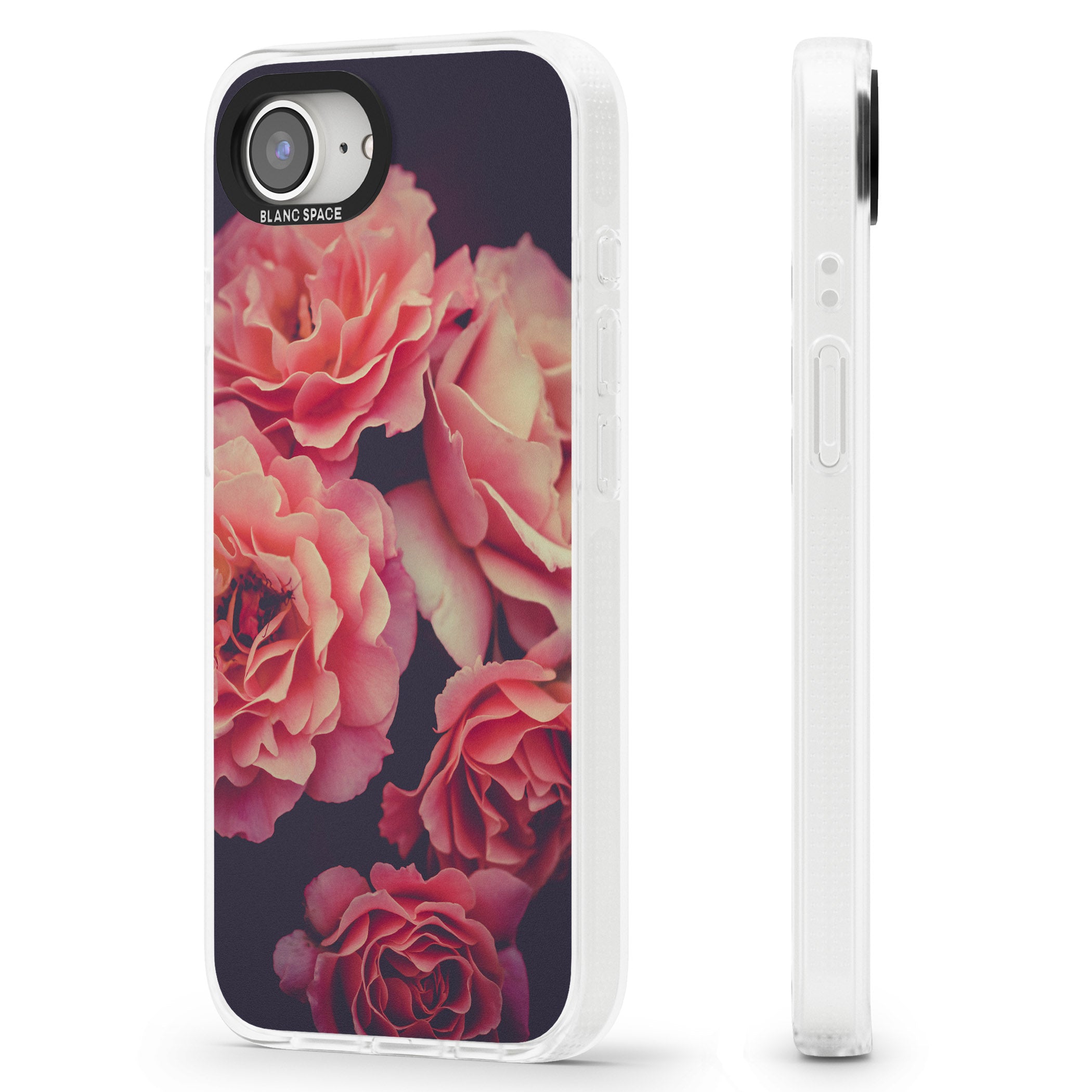 Pink Roses Photograph iPhone 16e Clear Case Impact Air - Blanc Space