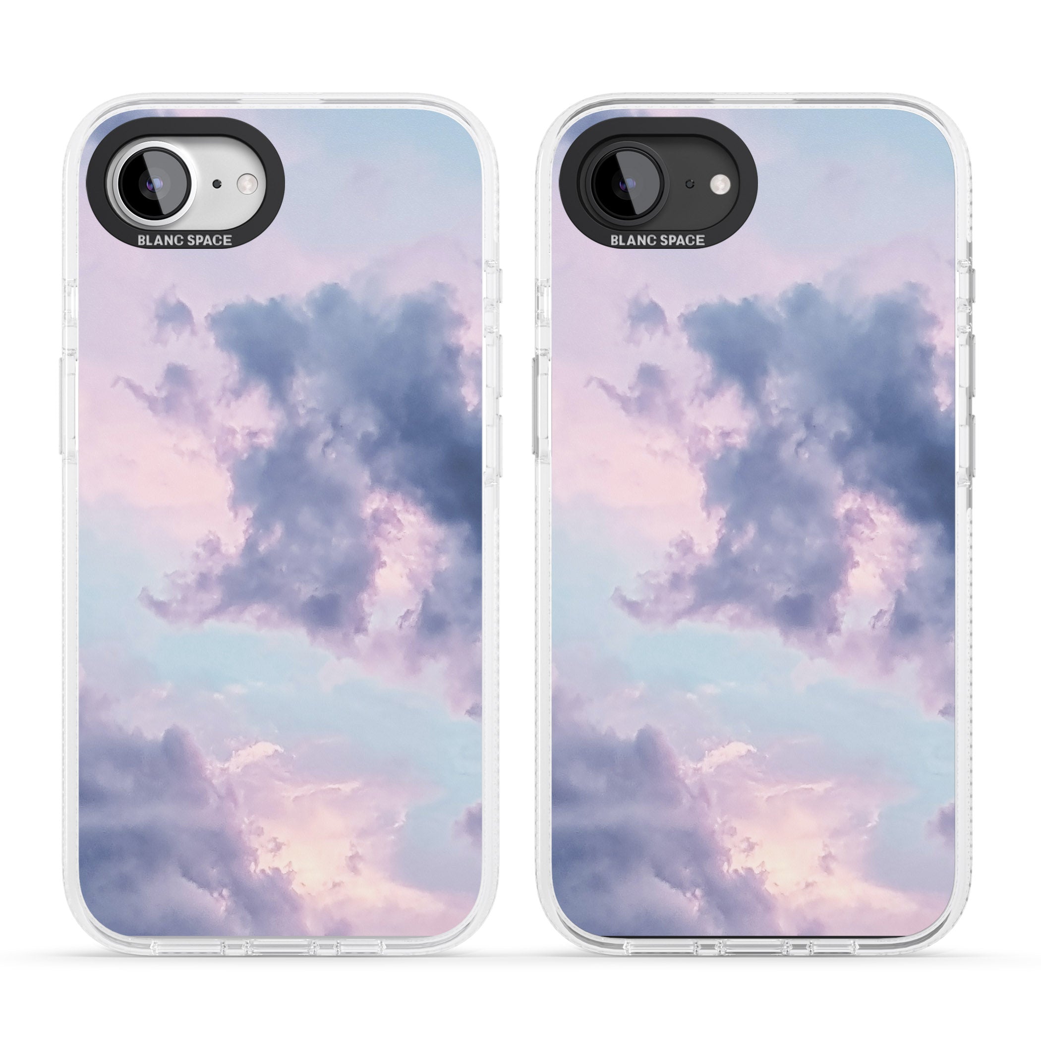 Purple Clouds Photograph iPhone 16e Clear Case Impact Air - Blanc Space