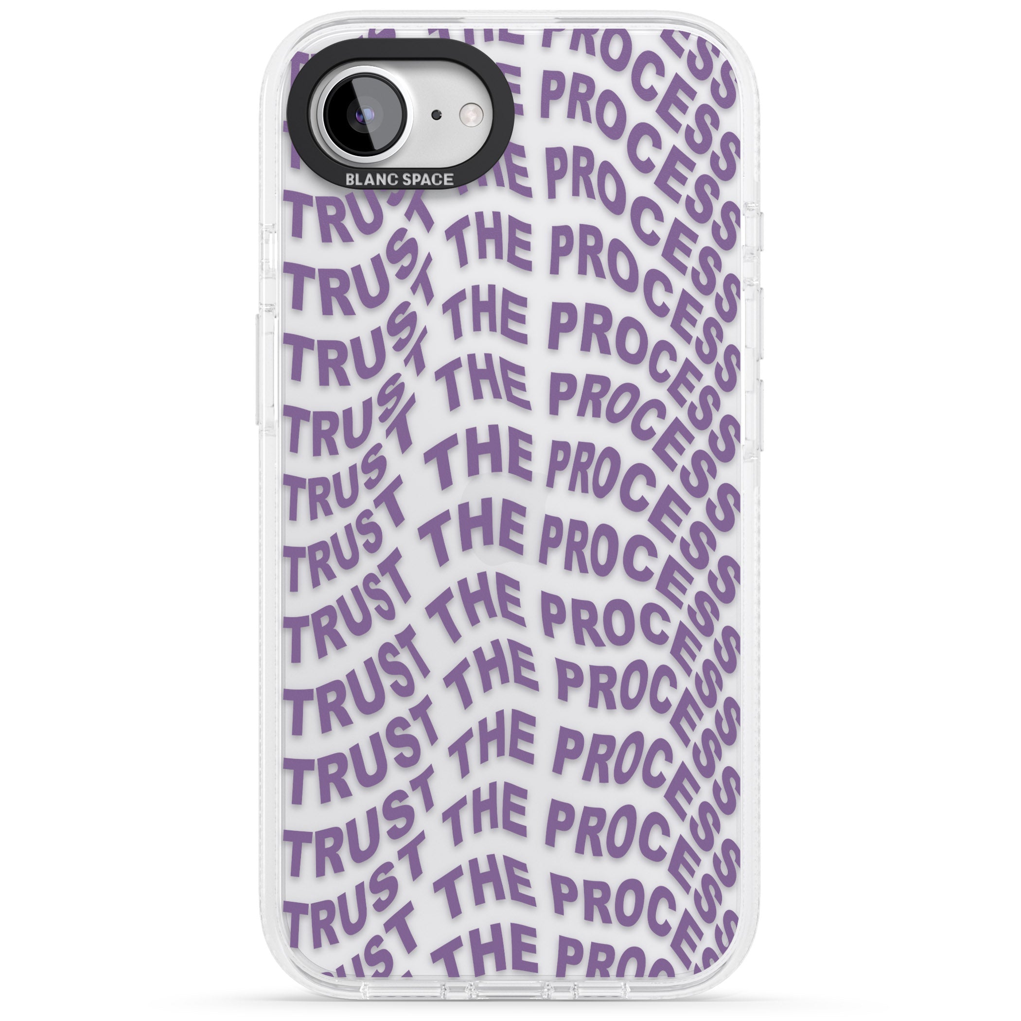 Trust The Process iPhone 16e Clear Case Impact Air - Blanc Space