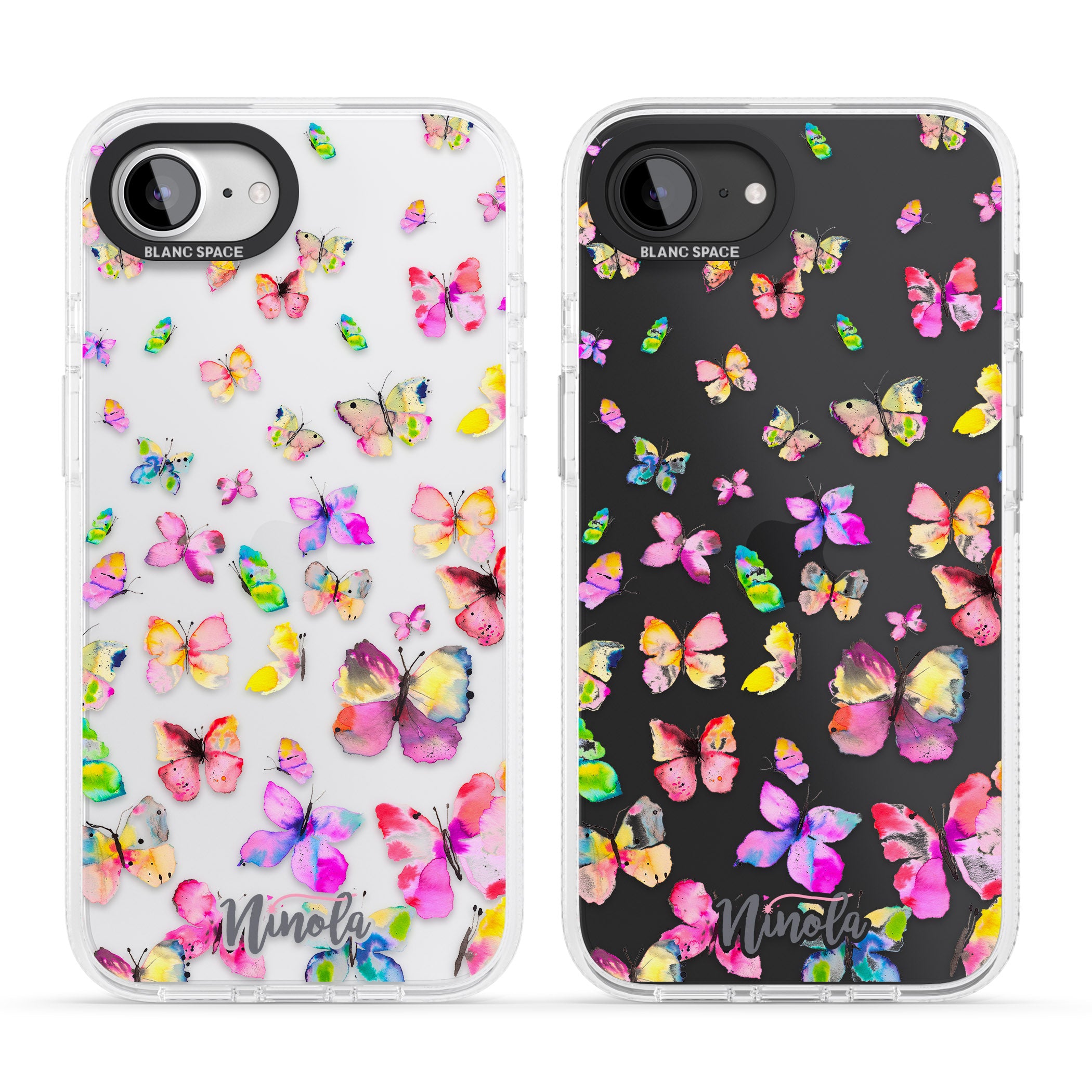 Watercolor Butterflies iPhone 16e Clear Case Impact Air - Blanc Space