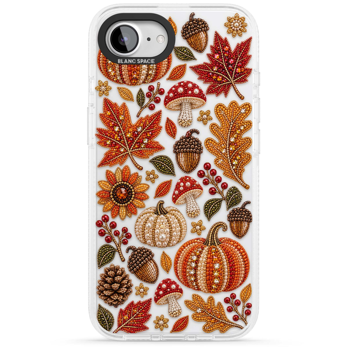 Beaded Autumn iPhone case | Clear Case Impact Air case for iPhone 16e, iPhone 17e