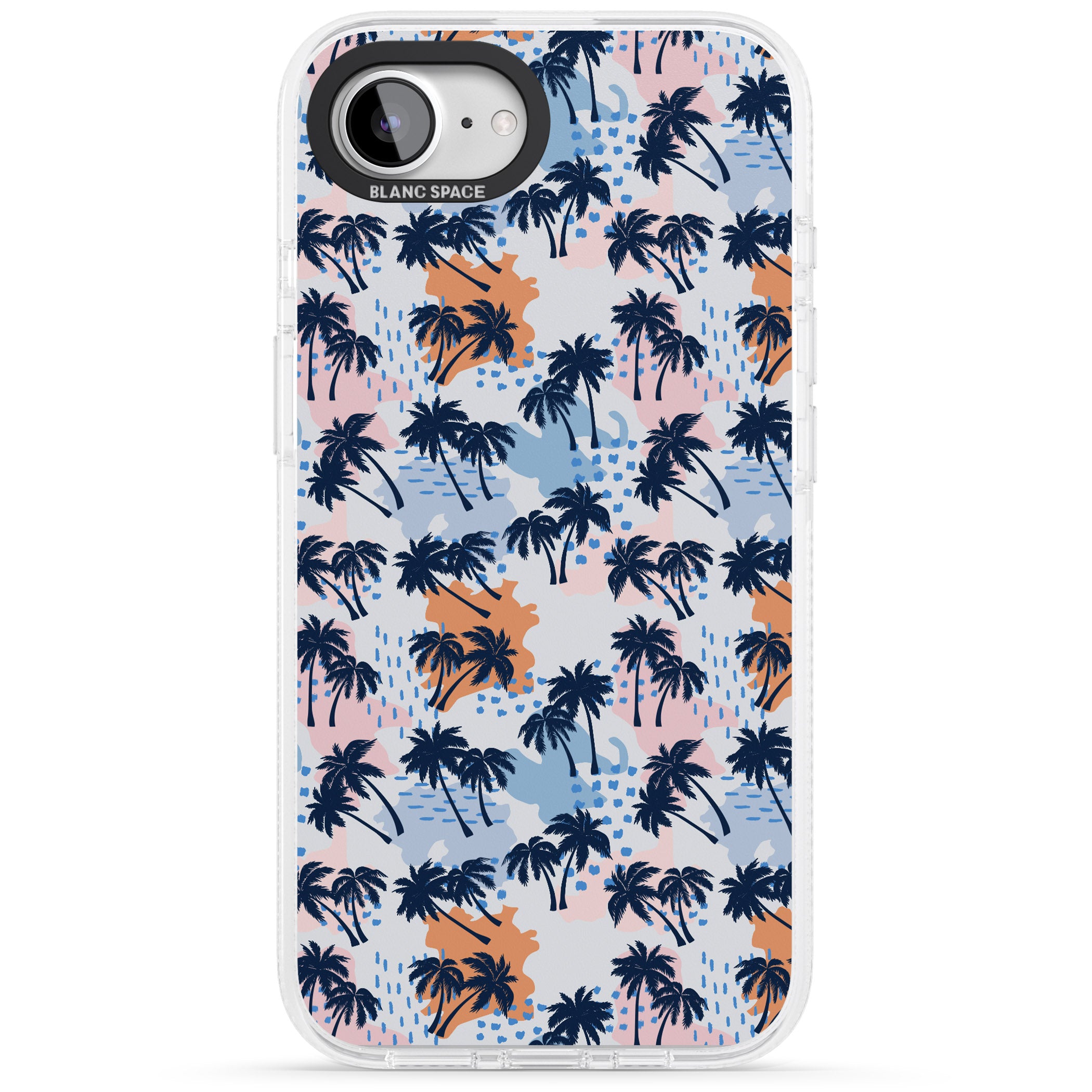Summer Palm Trees iPhone 16e Clear Case Impact Air - Blanc Space