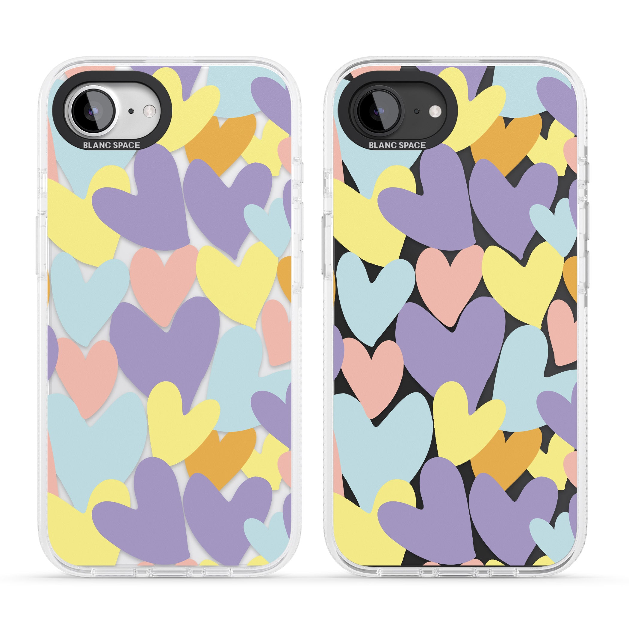 Pastel Hearts iPhone 16e Clear Case Impact Air - Blanc Space
