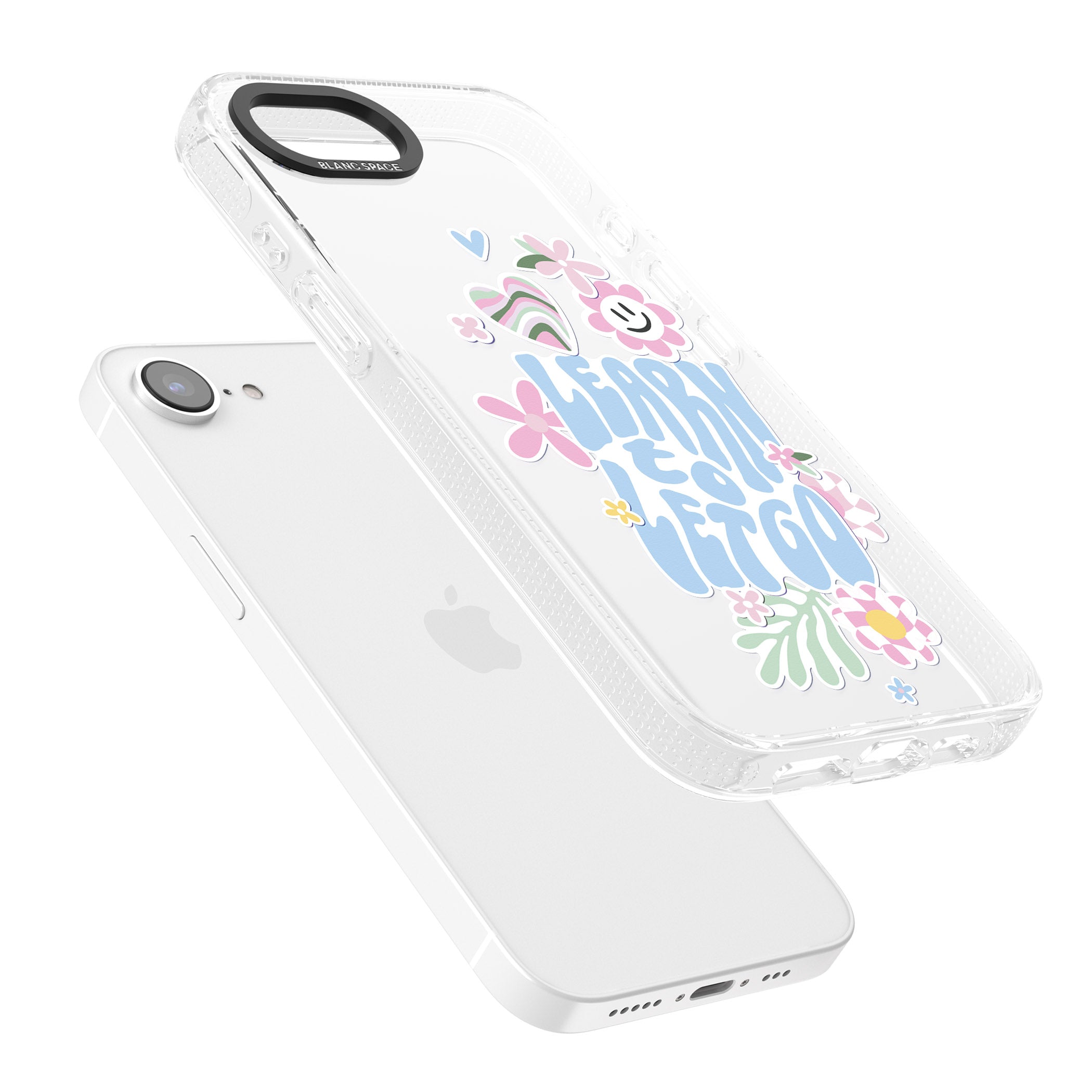 Learn To Let Go iPhone 16e Clear Case Impact Air - Blanc Space