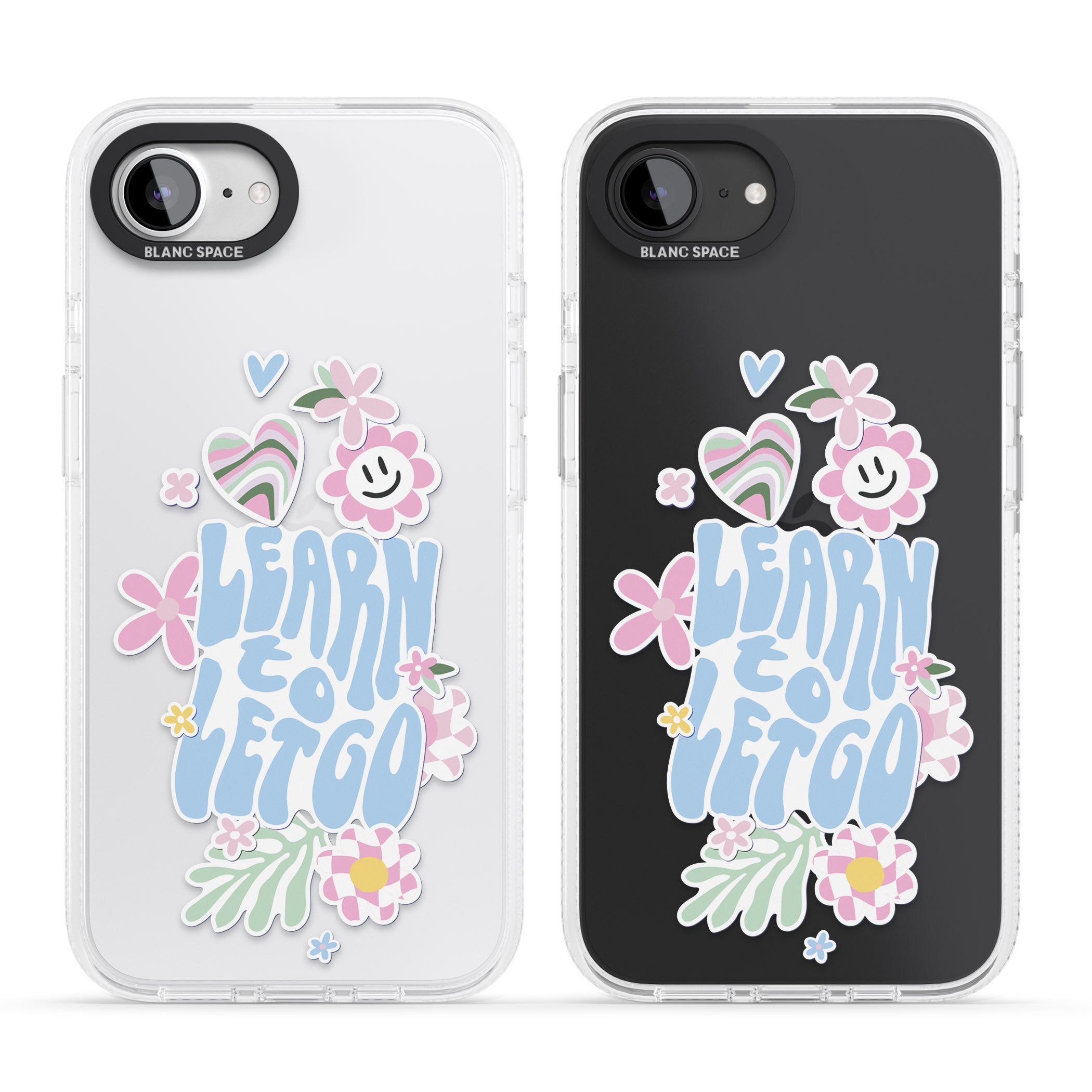 Learn To Let Go iPhone 16e Clear Case Impact Air - Blanc Space