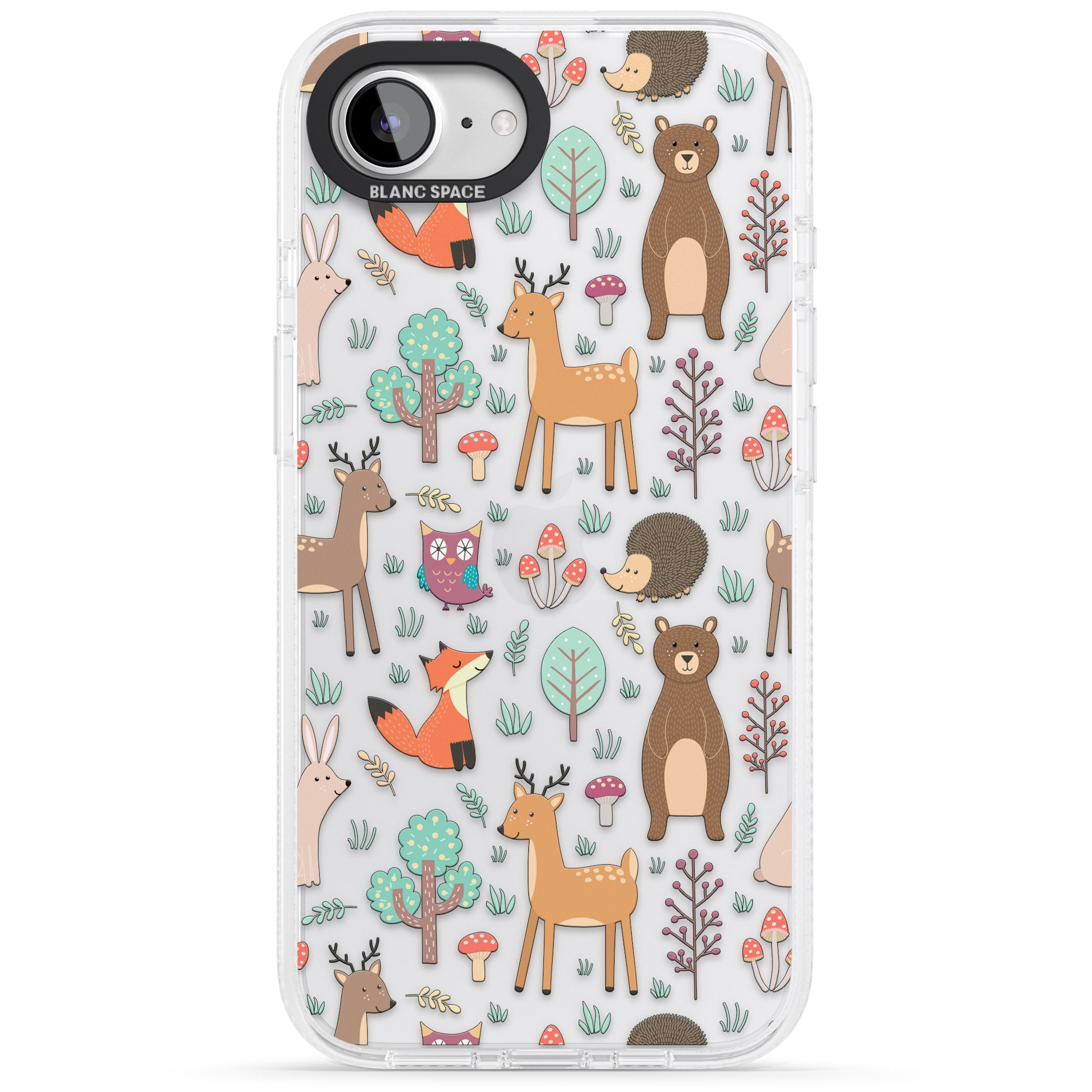 Wildlife Pattern iPhone 16e Clear Case Impact Air - Blanc Space