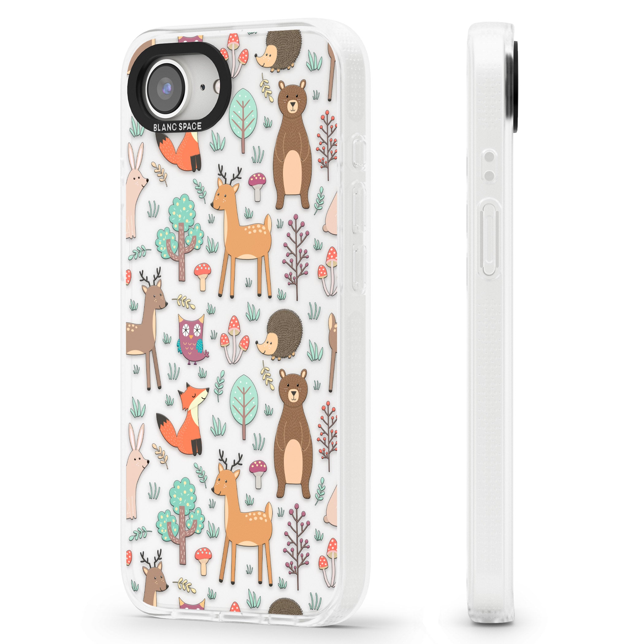 Wildlife Pattern iPhone 16e Clear Case Impact Air - Blanc Space