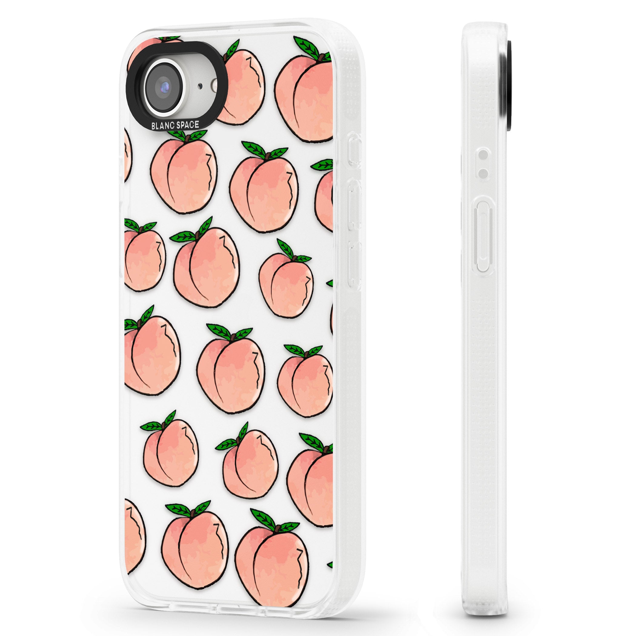 Life's a Peach iPhone 16e Clear Case Impact Air - Blanc Space
