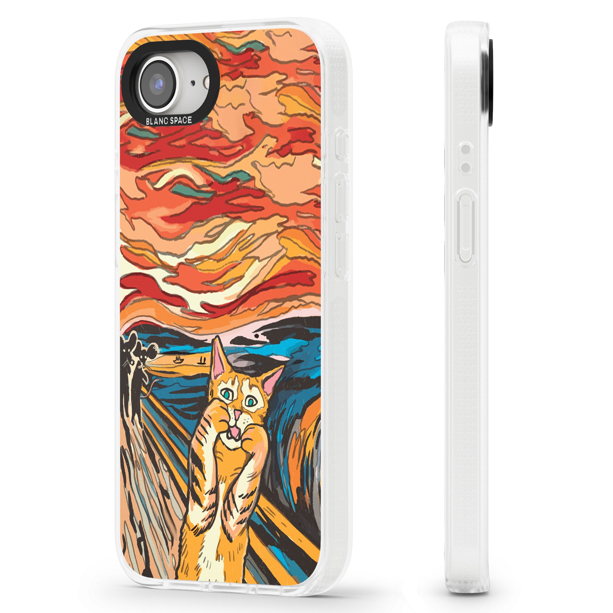 The Meow iPhone 16e Clear Case Impact Air - Blanc Space