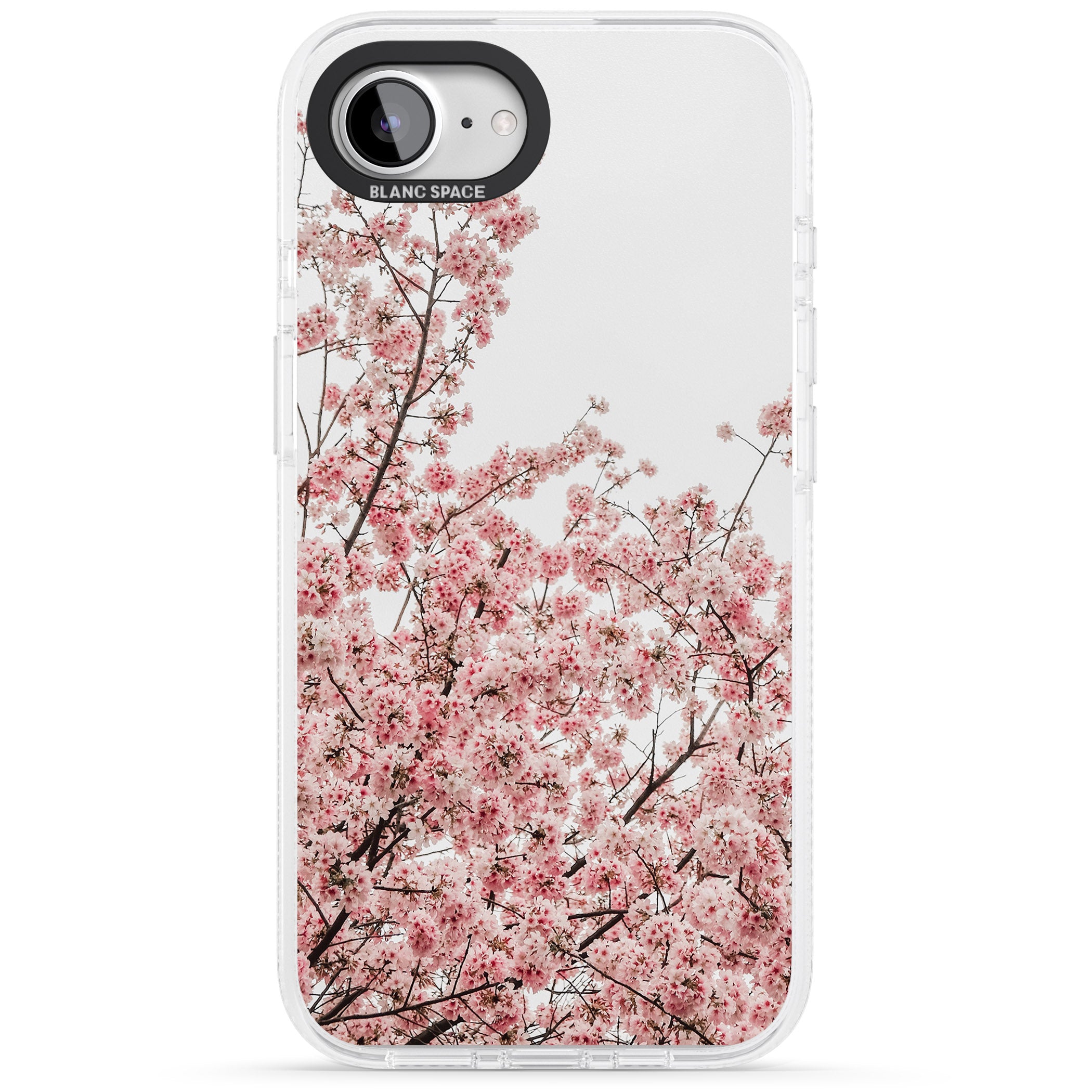 Cherry Blossoms - Real Floral Photographs iPhone 16e Clear Case Impact Air - Blanc Space