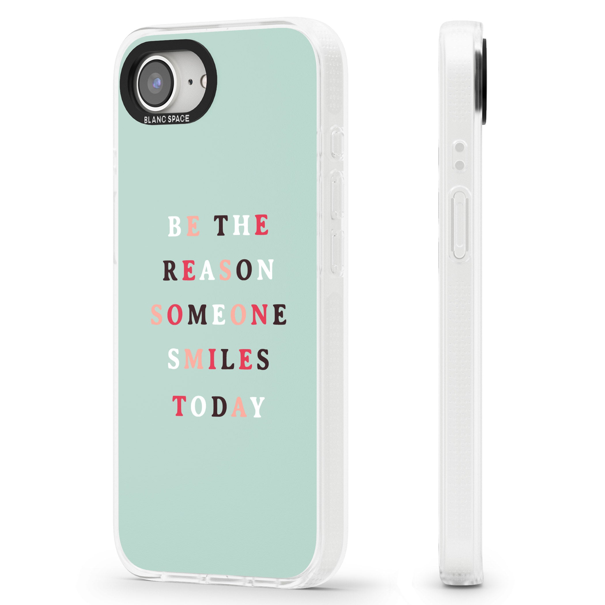 Be the reason someone smiles iPhone 16e Clear Case Impact Air - Blanc Space