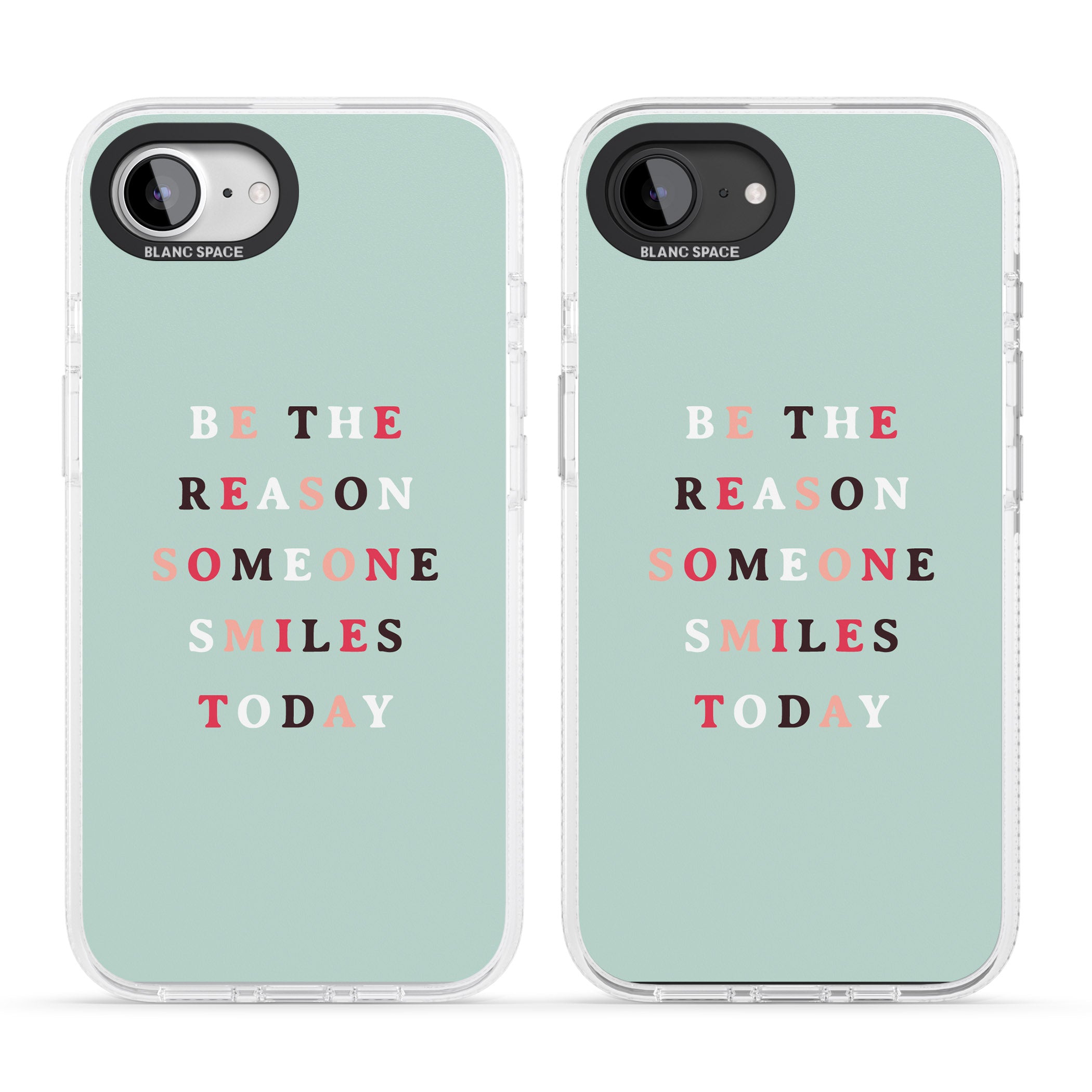 Be the reason someone smiles iPhone 16e Clear Case Impact Air - Blanc Space