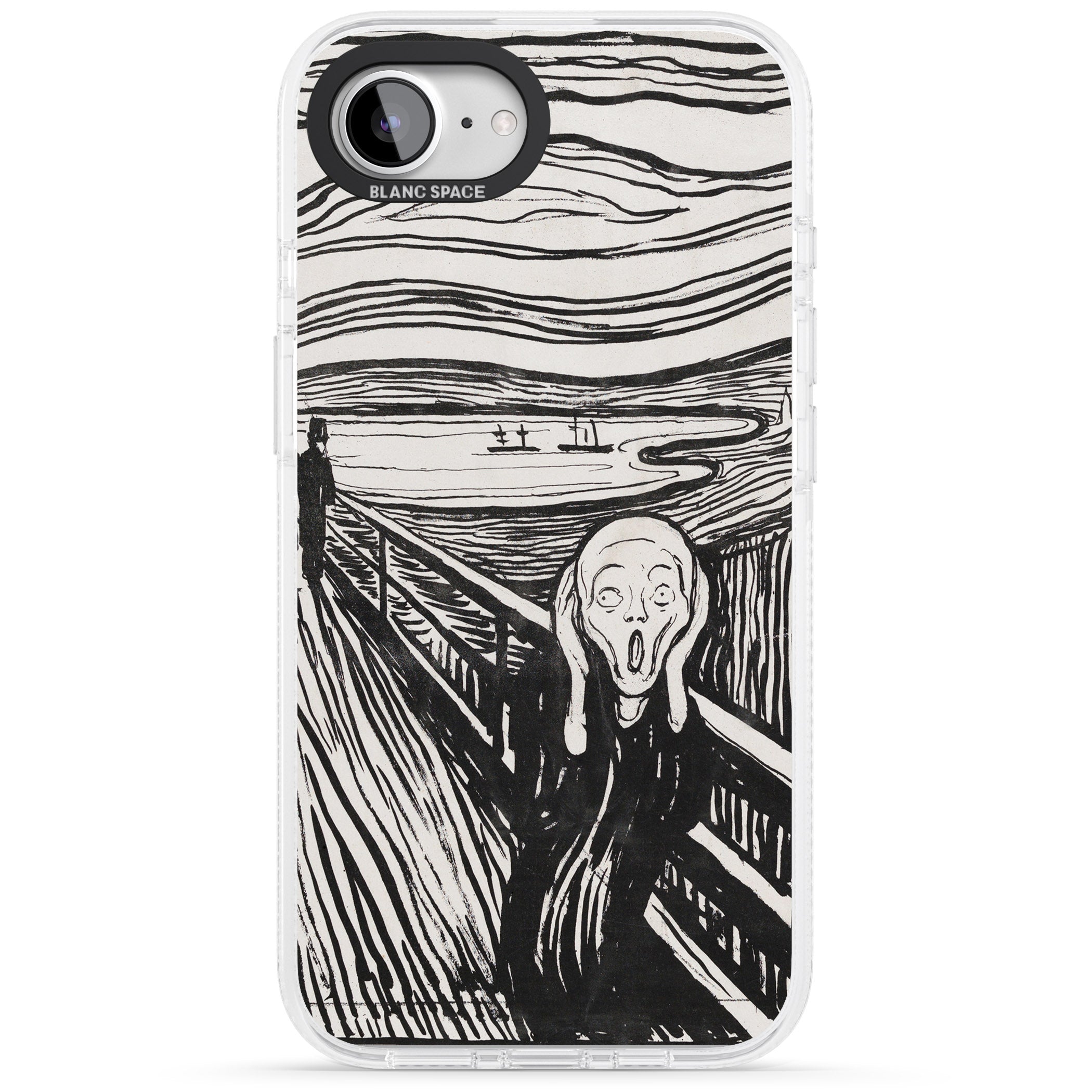 The Scream iPhone 16e Clear Case Impact Air - Blanc Space