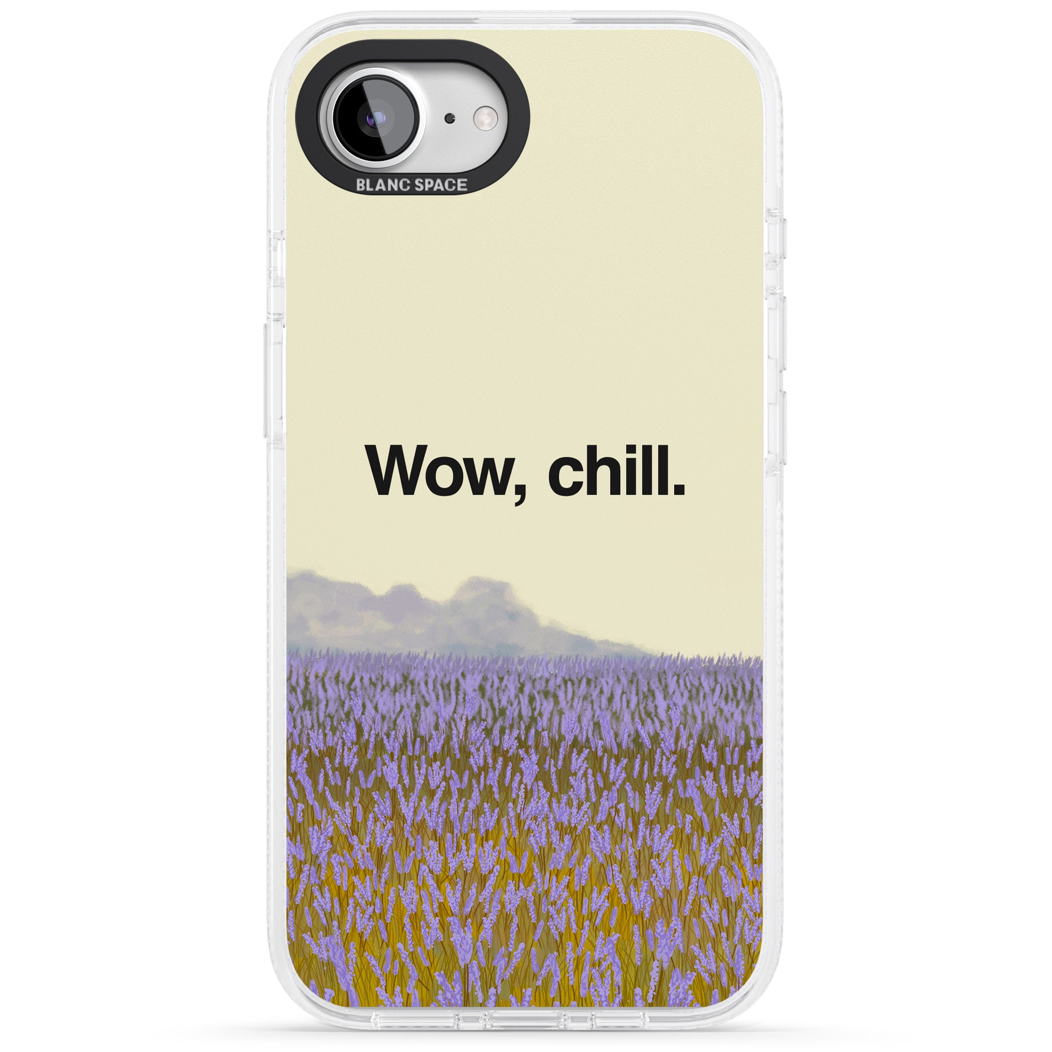 Wow, chill iPhone 16e Clear Case Impact Air - Blanc Space