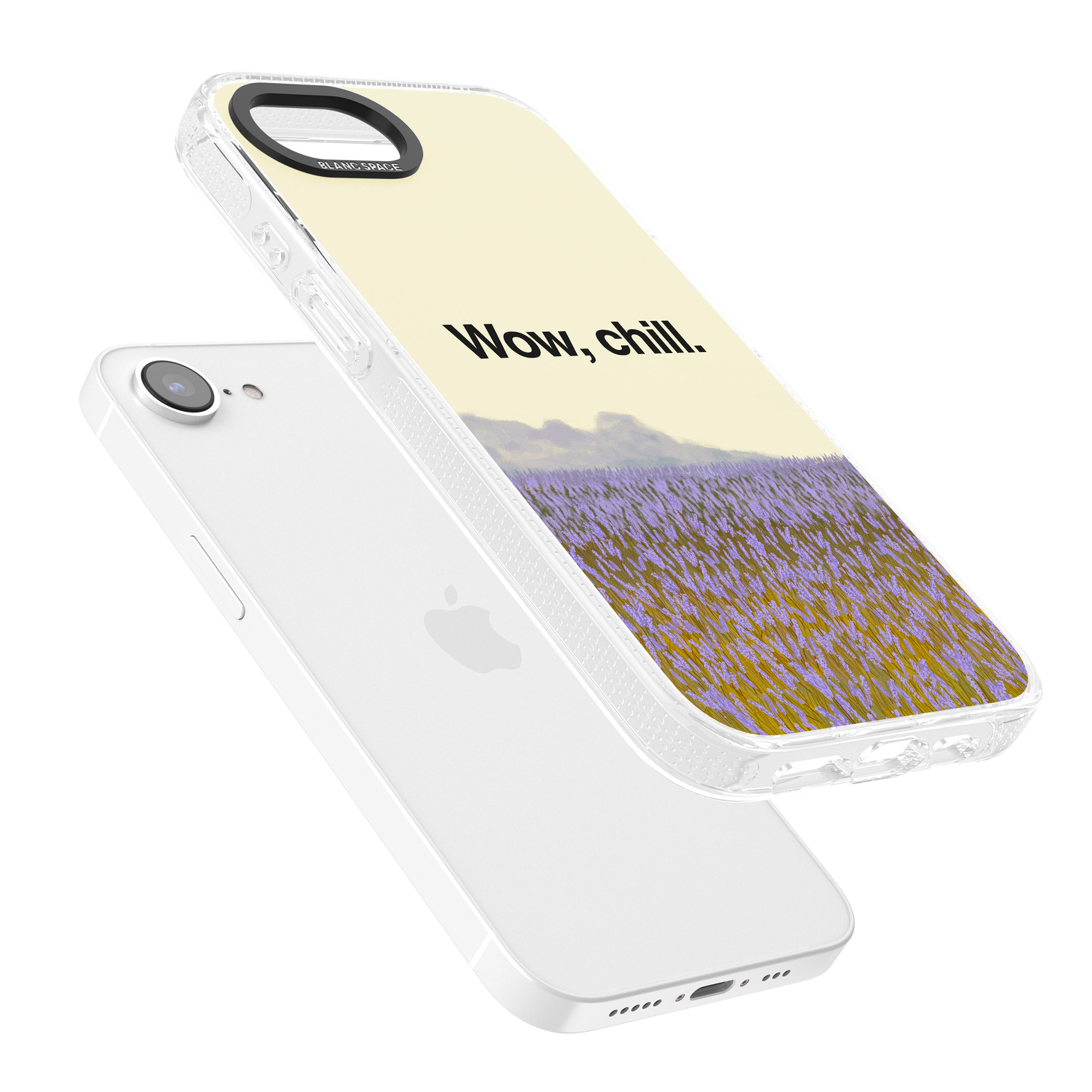 Wow, chill iPhone 16e Clear Case Impact Air - Blanc Space