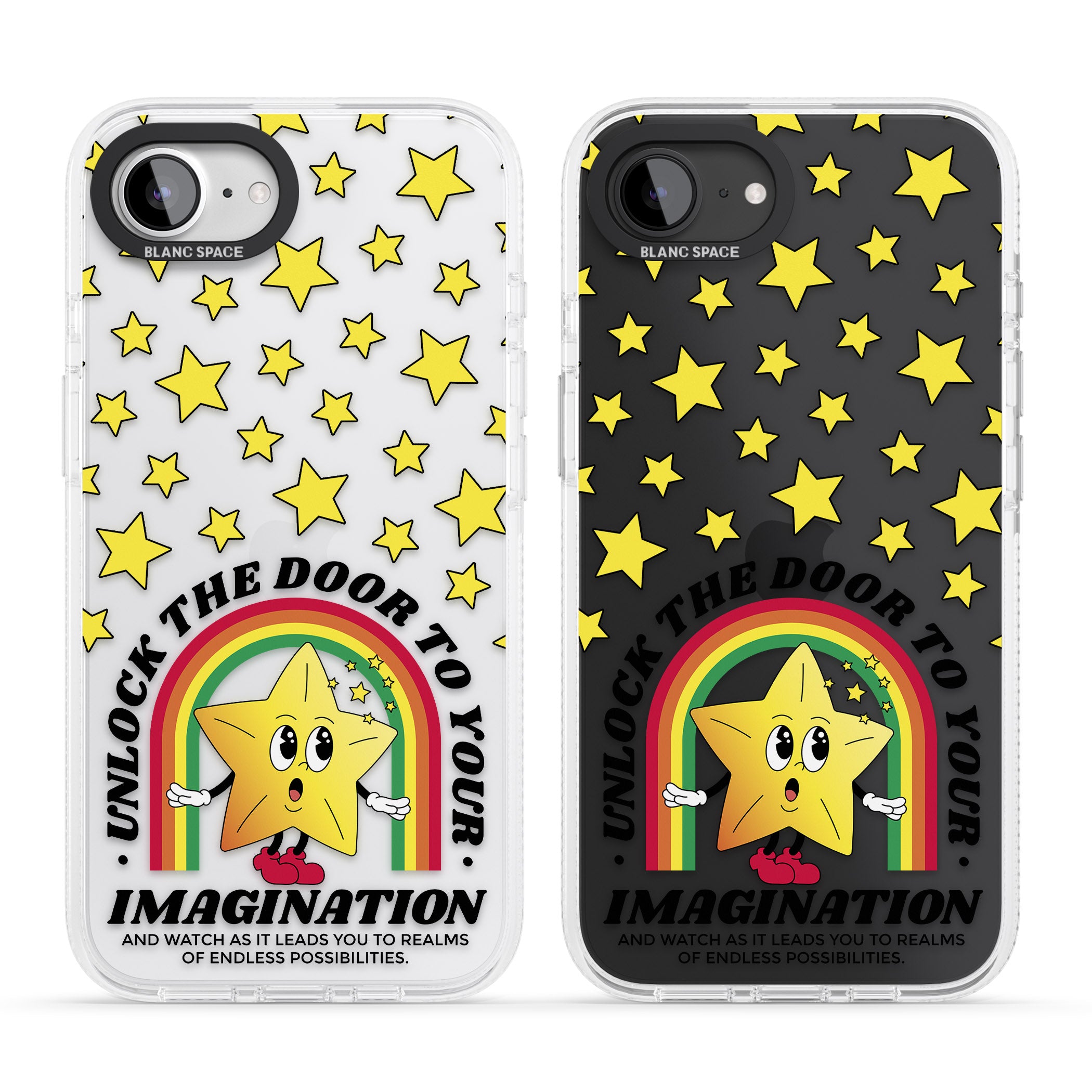 Imagination iPhone 16e Clear Case Impact Air - Blanc Space