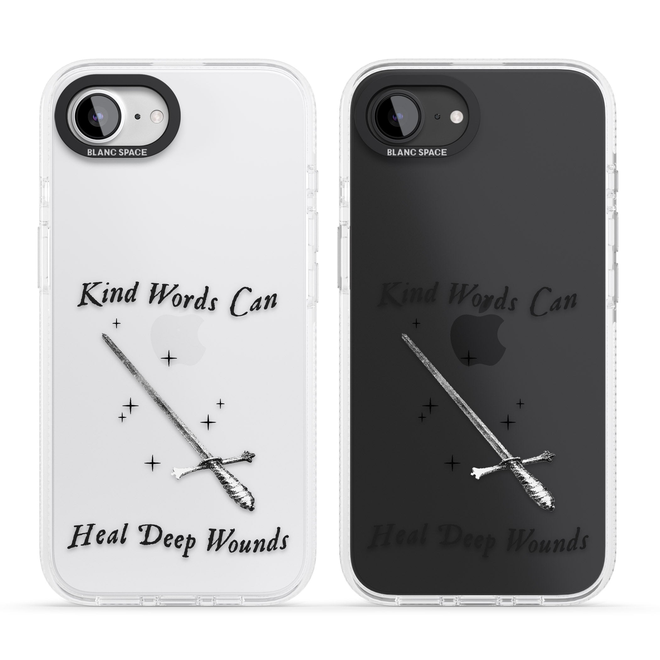 Kind Words Can Heal Deep Wounds iPhone 16e Clear Case Impact Air - Blanc Space